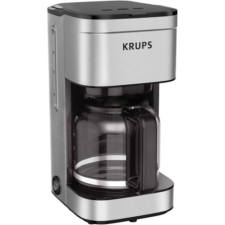 Cafetière filtre 10 tasses, affichage numérique, finition en acier inoxydable, minuterie programmable, arrêt automatique