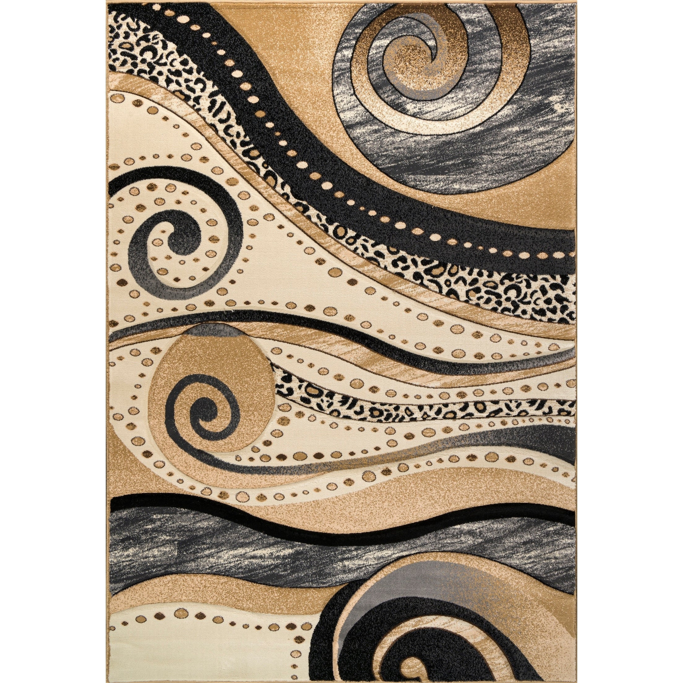 Tapis à tourbillons abstraits de la collection Rhodes
