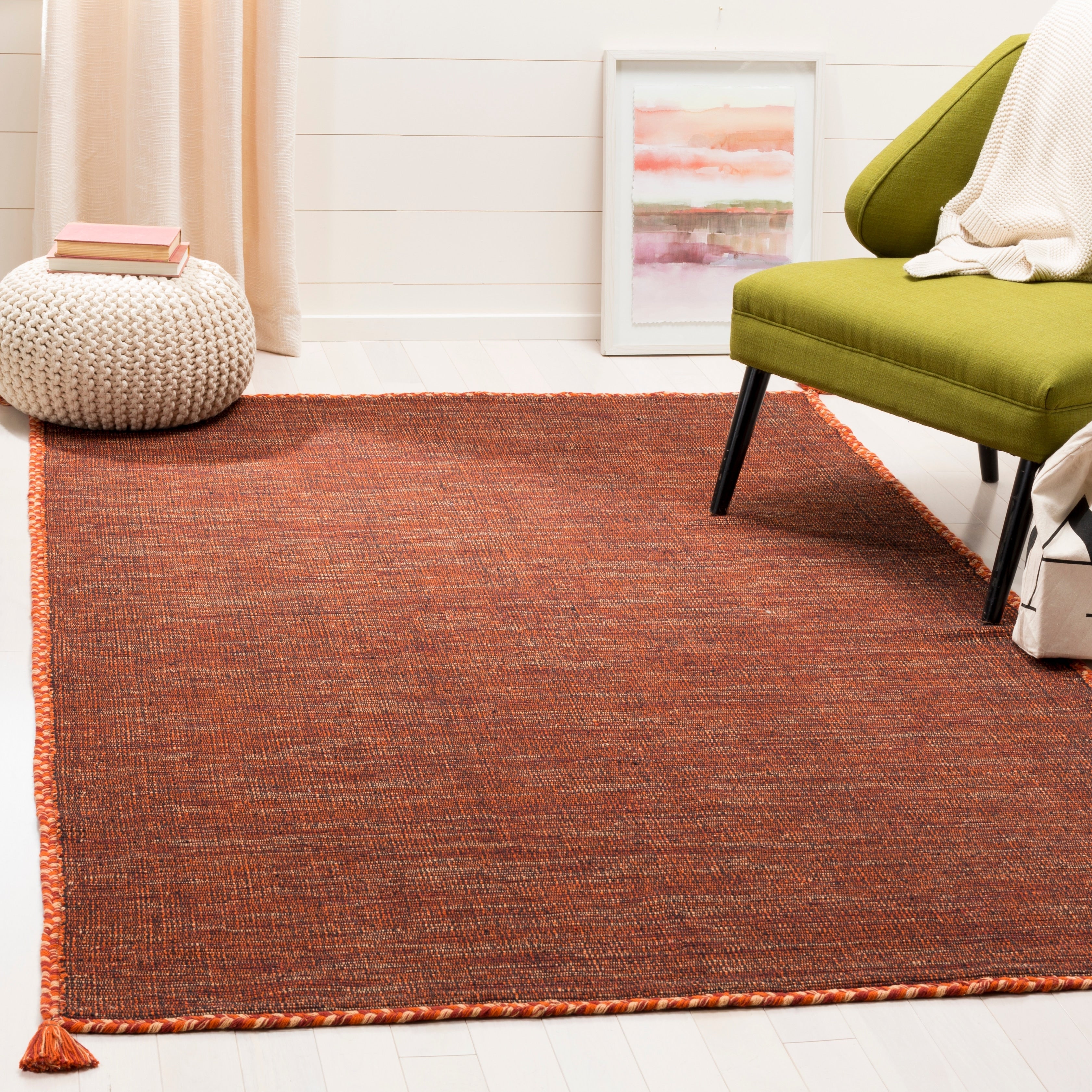 Tapis décontracté en coton tissé à plat Montauk Jahi fait main SAFAVIEH