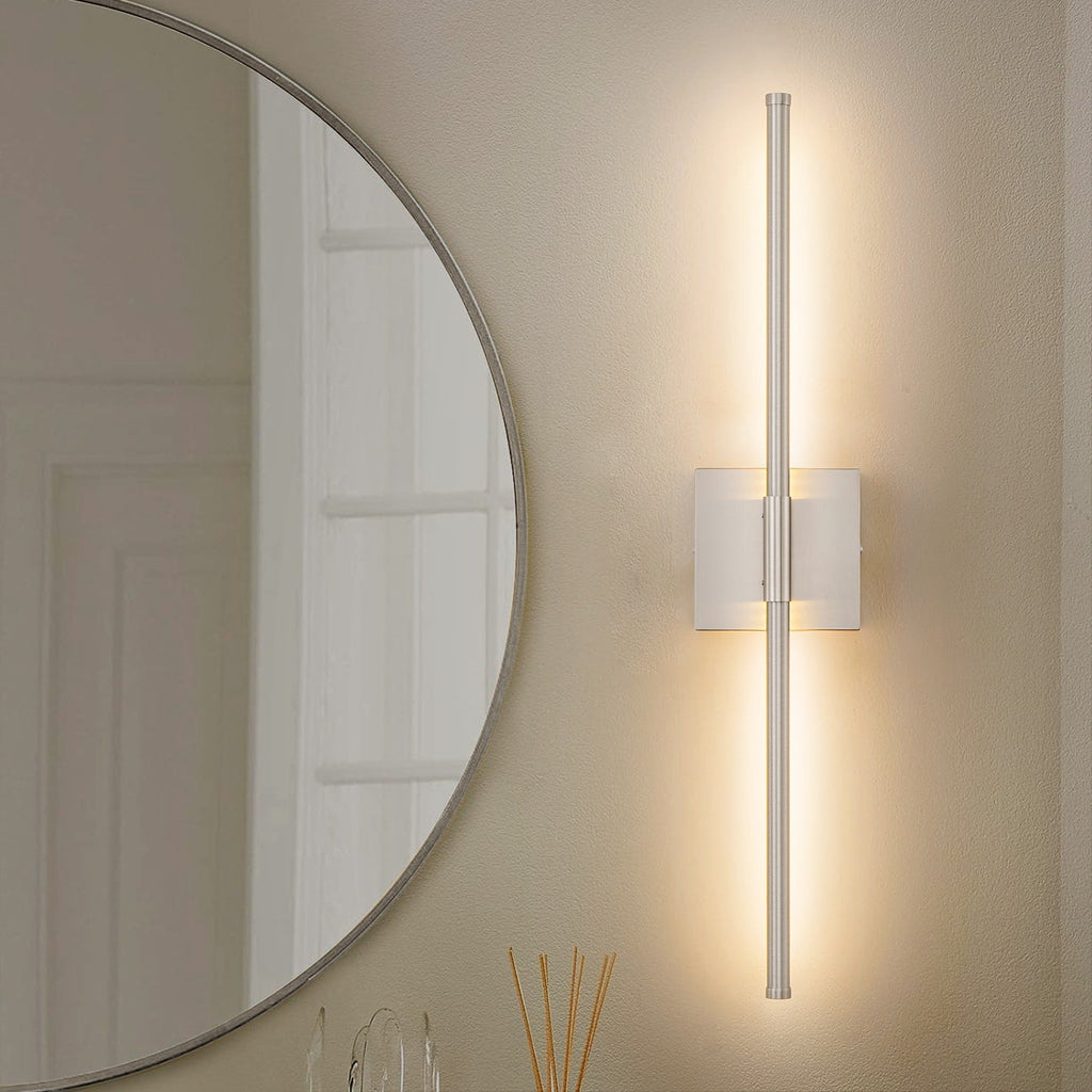 Applique murale de salle de bain à 1 lumière, linéaire et moderne, à intensité variable, à DEL intégrée, de 23,6 po