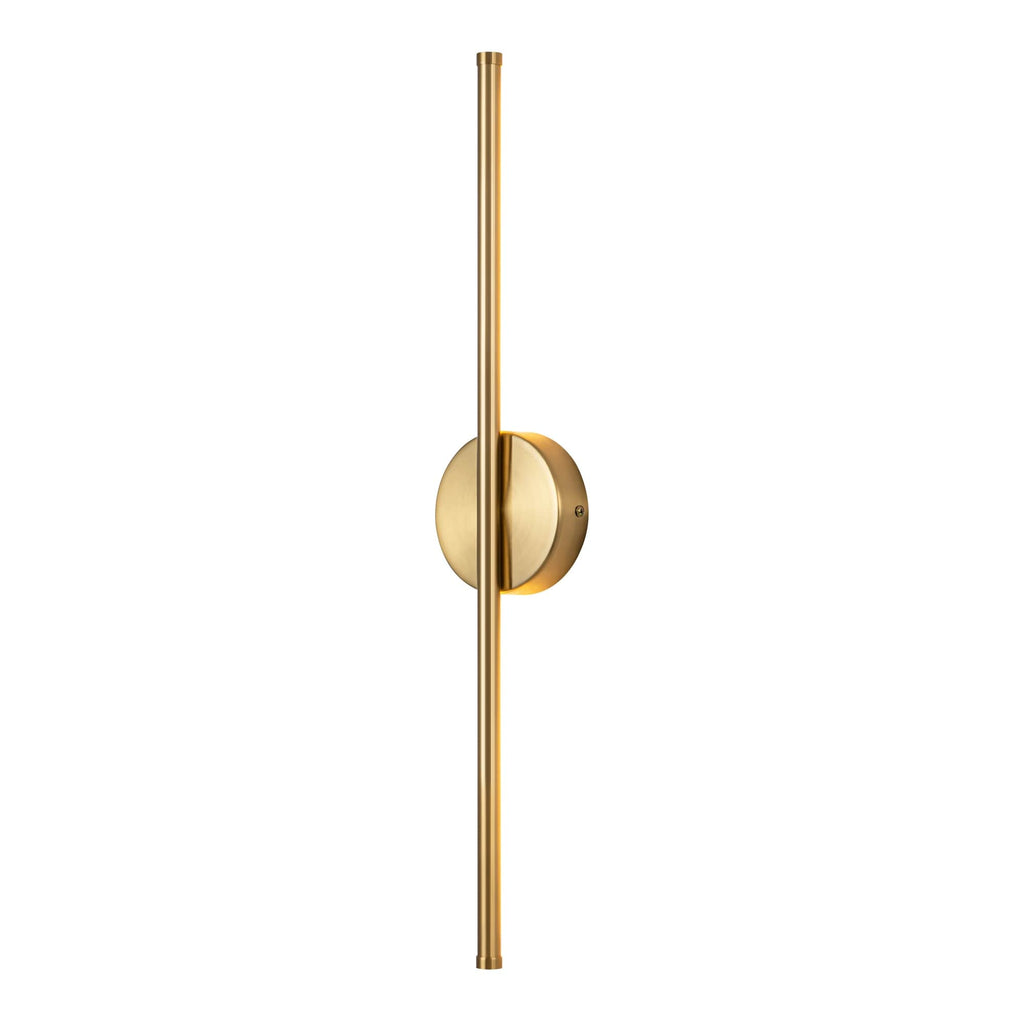Applique murale linéaire moderne à 1 ampoule, noire, dorée et nickel, à LED, à intensité variable, pour salle de bain