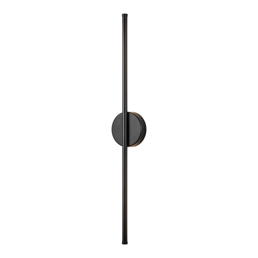 Applique murale linéaire moderne à 1 ampoule, noire, dorée et nickel, à LED, à intensité variable, pour salle de bain