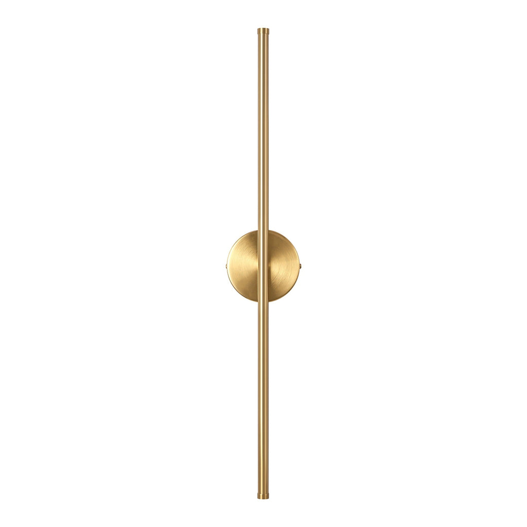 Applique murale linéaire moderne à 1 ampoule, noire, dorée et nickel, à LED, à intensité variable, pour salle de bain