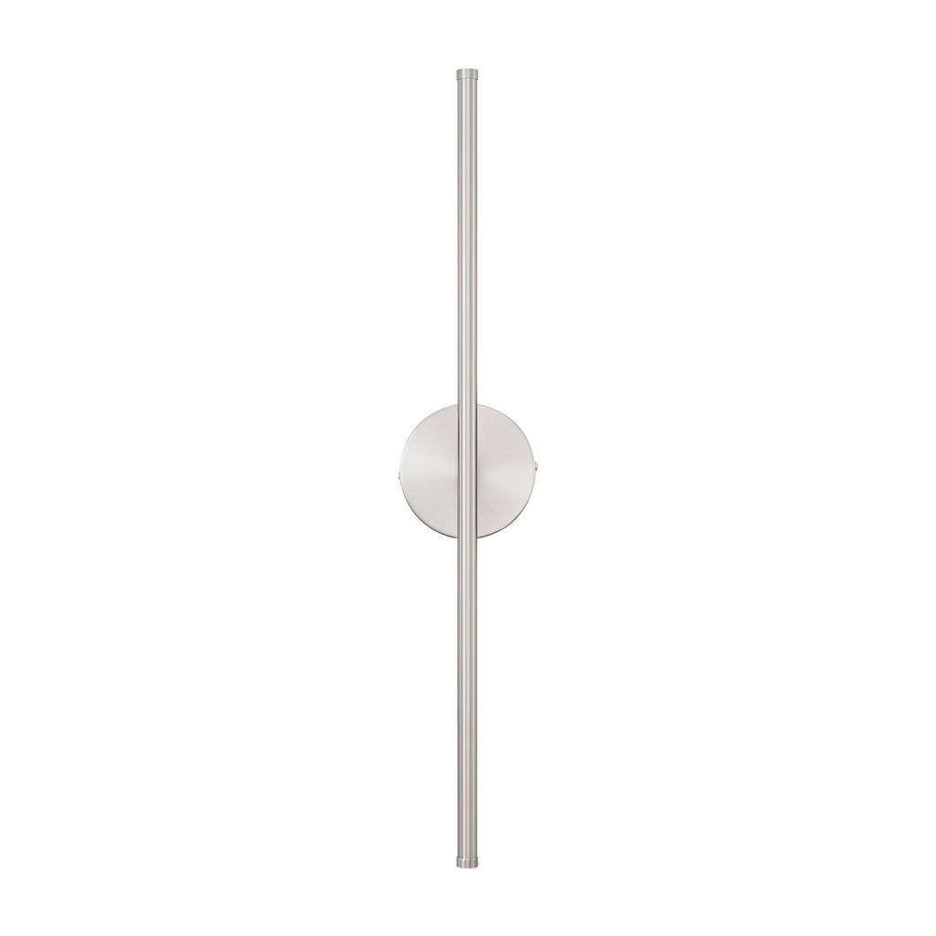Applique murale linéaire moderne à 1 ampoule, noire, dorée et nickel, à LED, à intensité variable, pour salle de bain