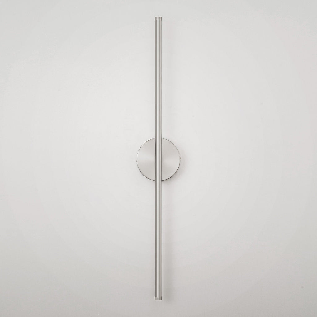 Applique murale linéaire moderne à 1 ampoule, noire, dorée et nickel, à LED, à intensité variable, pour salle de bain