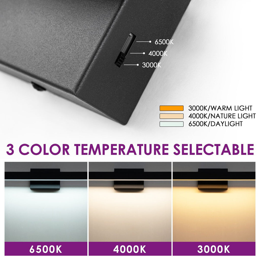 Applique murale LED intégrée rotative et linéaire noire moderne à 1 ampoule, à intensité variable et à changement de couleur