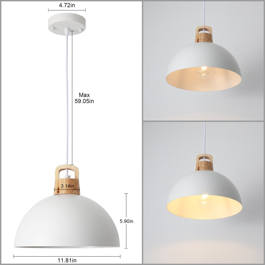 Luminaire suspendu moderne à 1 lumière avec interrupteur pour îlot de cuisine
