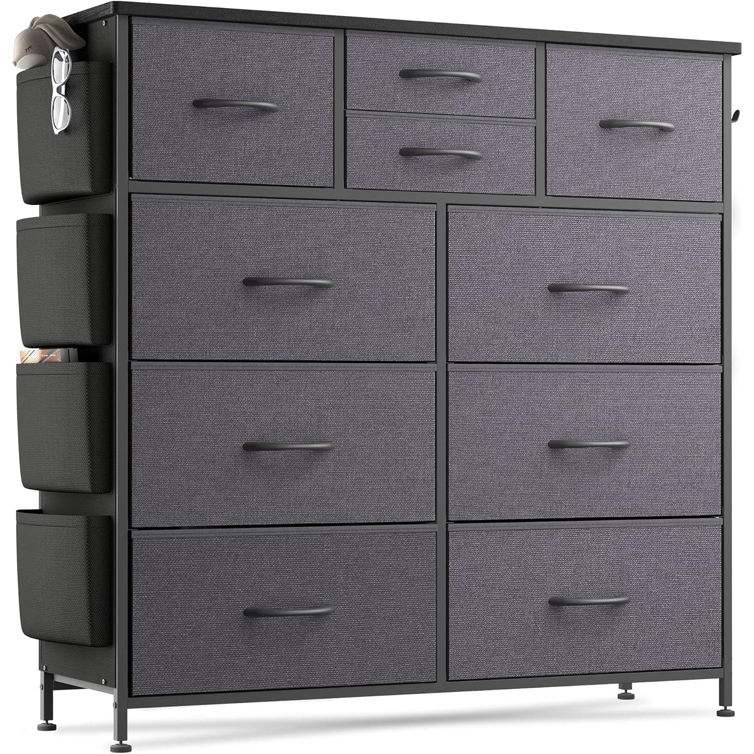Commode à 10 tiroirs en tissu, armoire de rangement, unité de rangement pour chambre à coucher