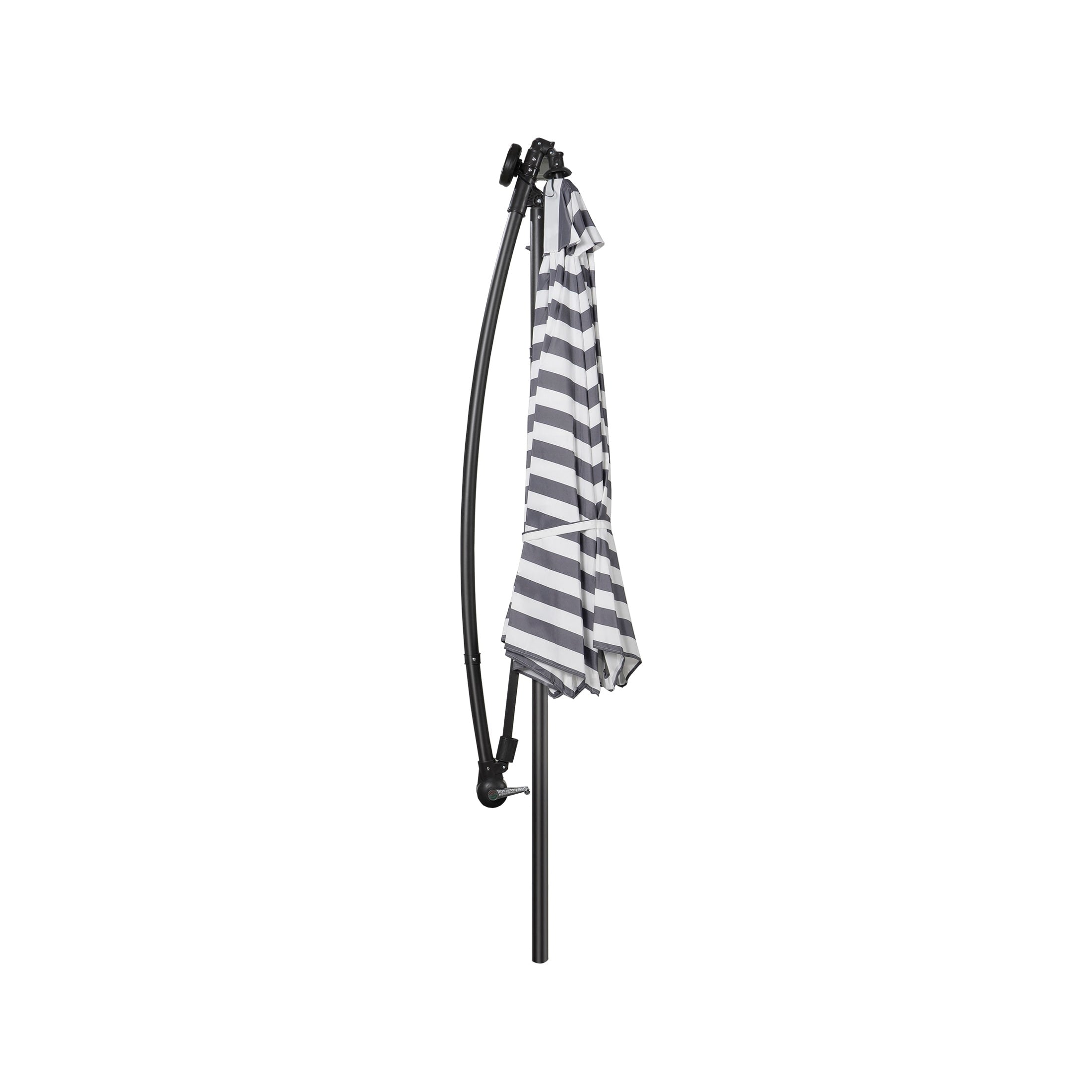 Parasol de terrasse éclairé à énergie solaire de 3 m avec pied