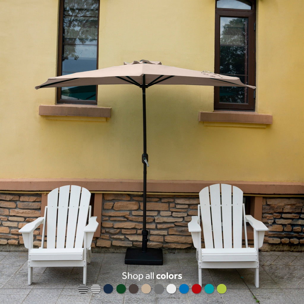 Parasol de terrasse éclairé à énergie solaire de 3 m avec pied