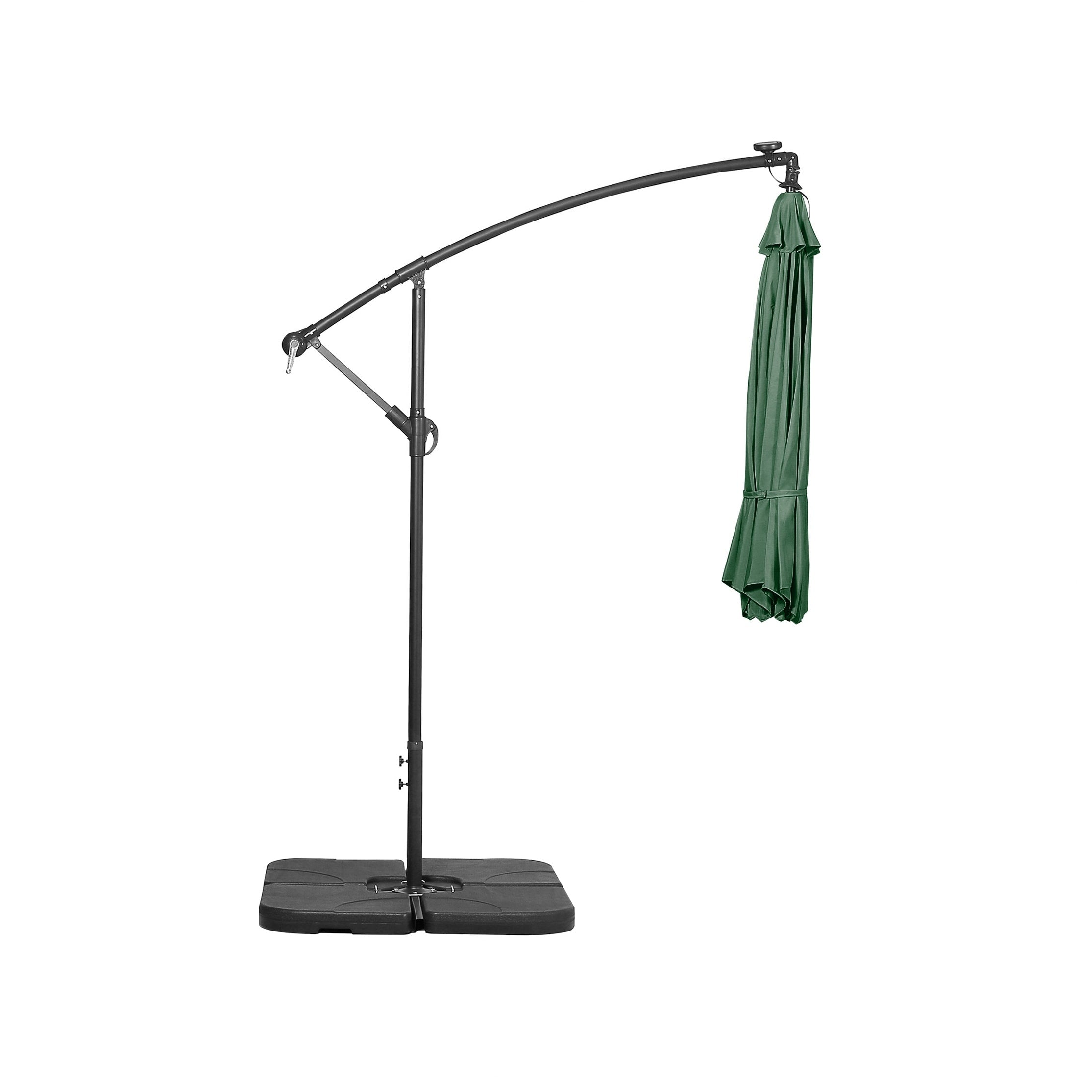 Parasol de terrasse éclairé à énergie solaire de 3 m avec pied