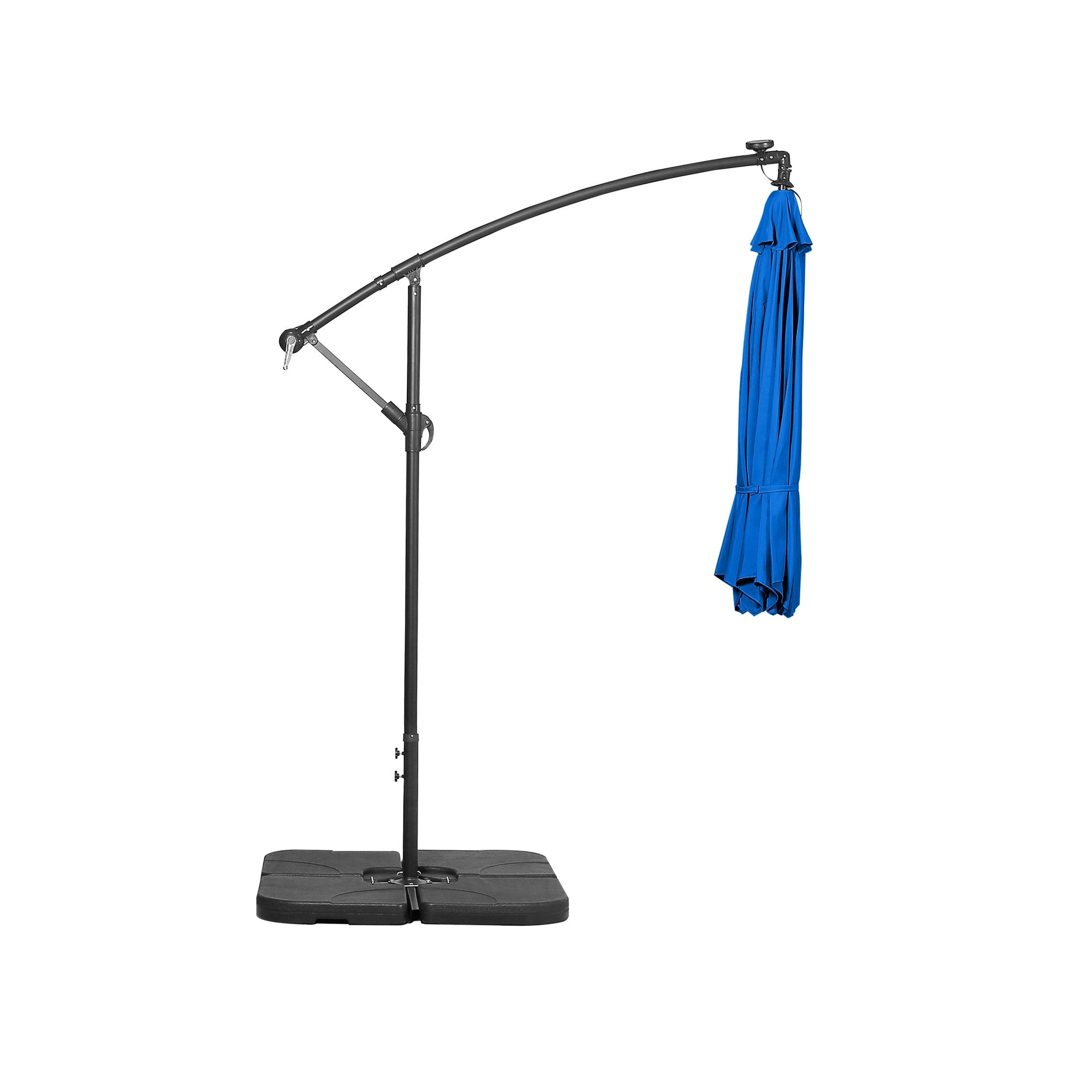 Parasol de terrasse éclairé à énergie solaire de 3 m avec pied