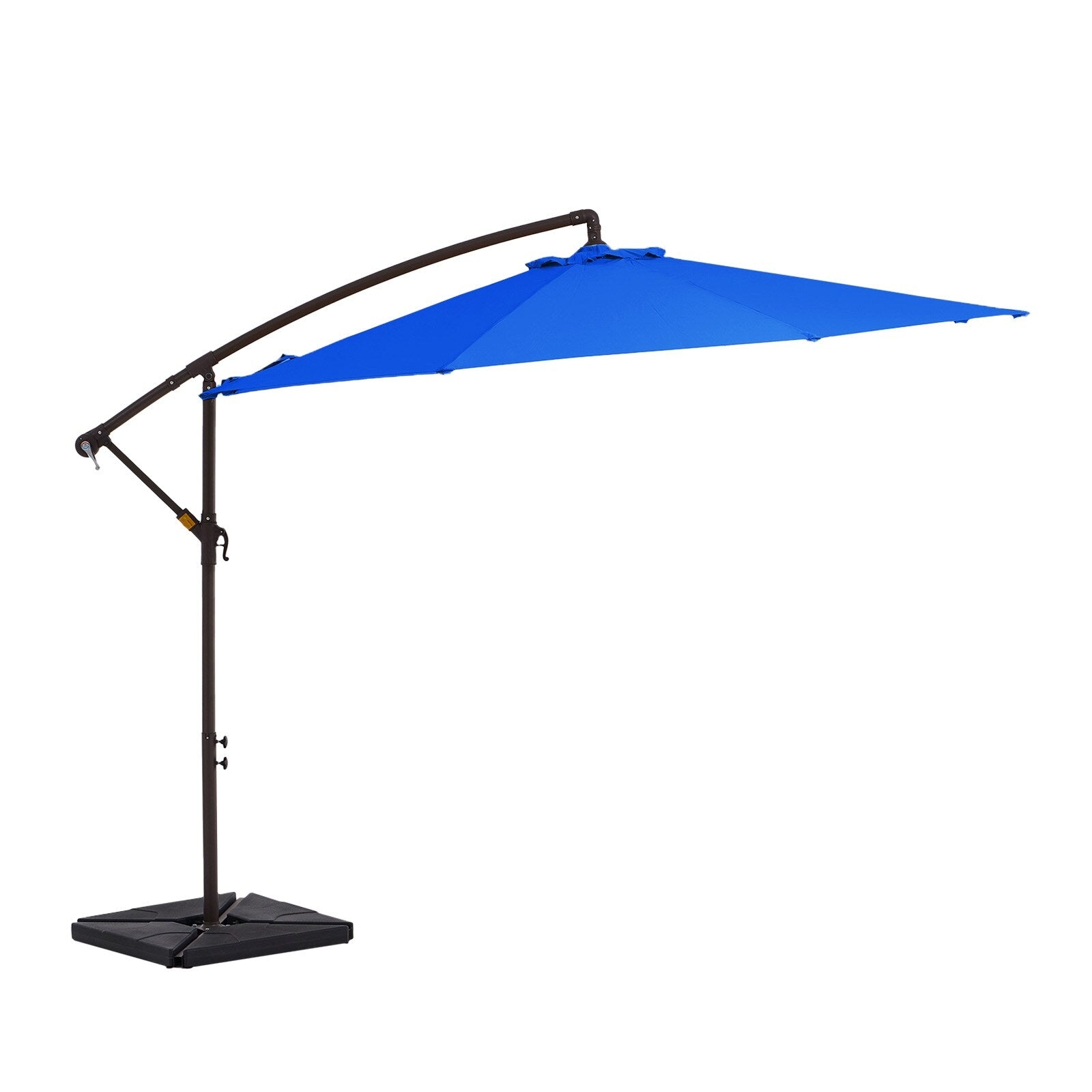 Parasol déporté à manivelle en acier de 10 pieds avec base lestée