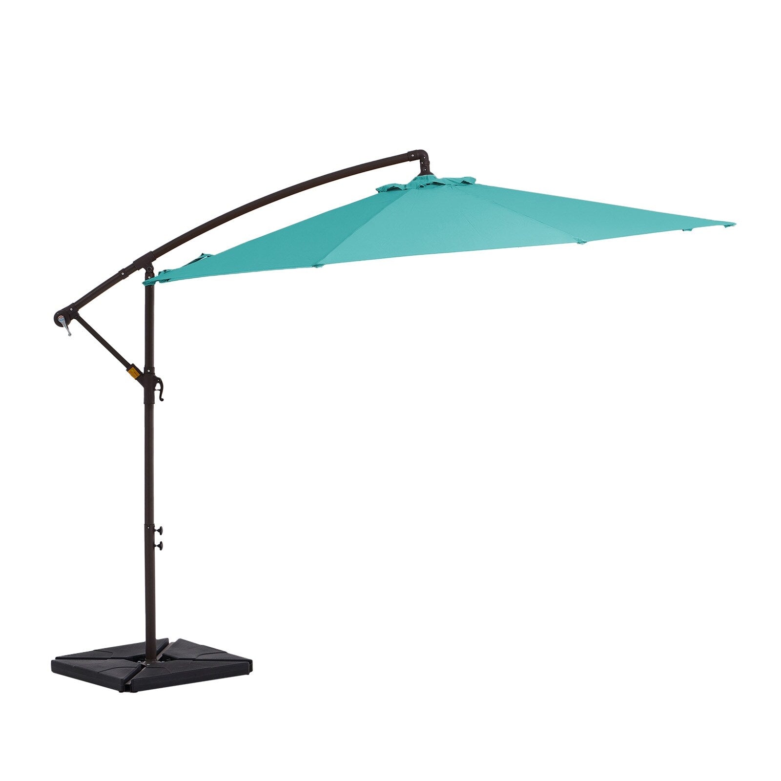 Parasol déporté à manivelle en acier de 10 pieds avec base lestée