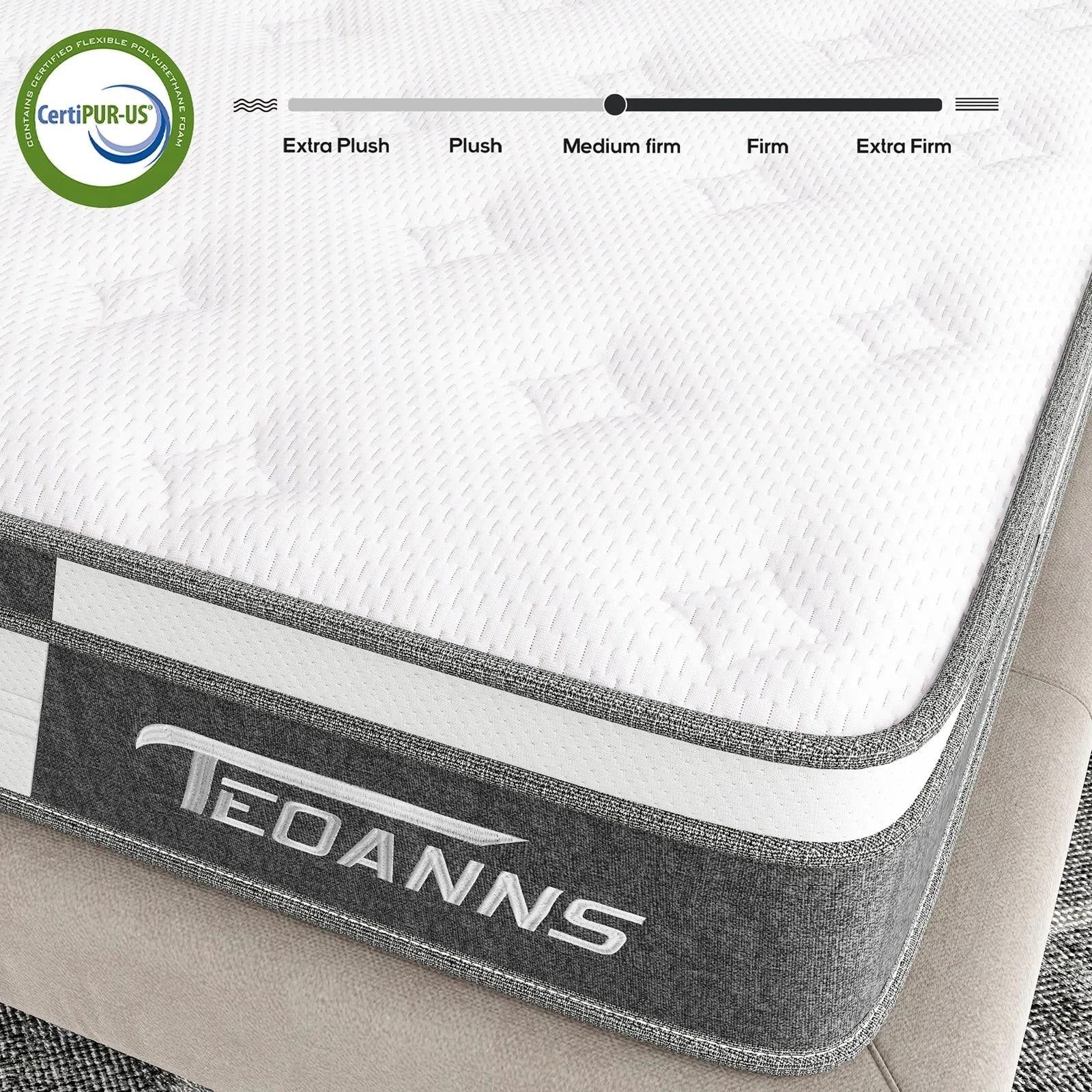 Matelas hybride en mousse à mémoire de forme et ressorts de 10 pouces