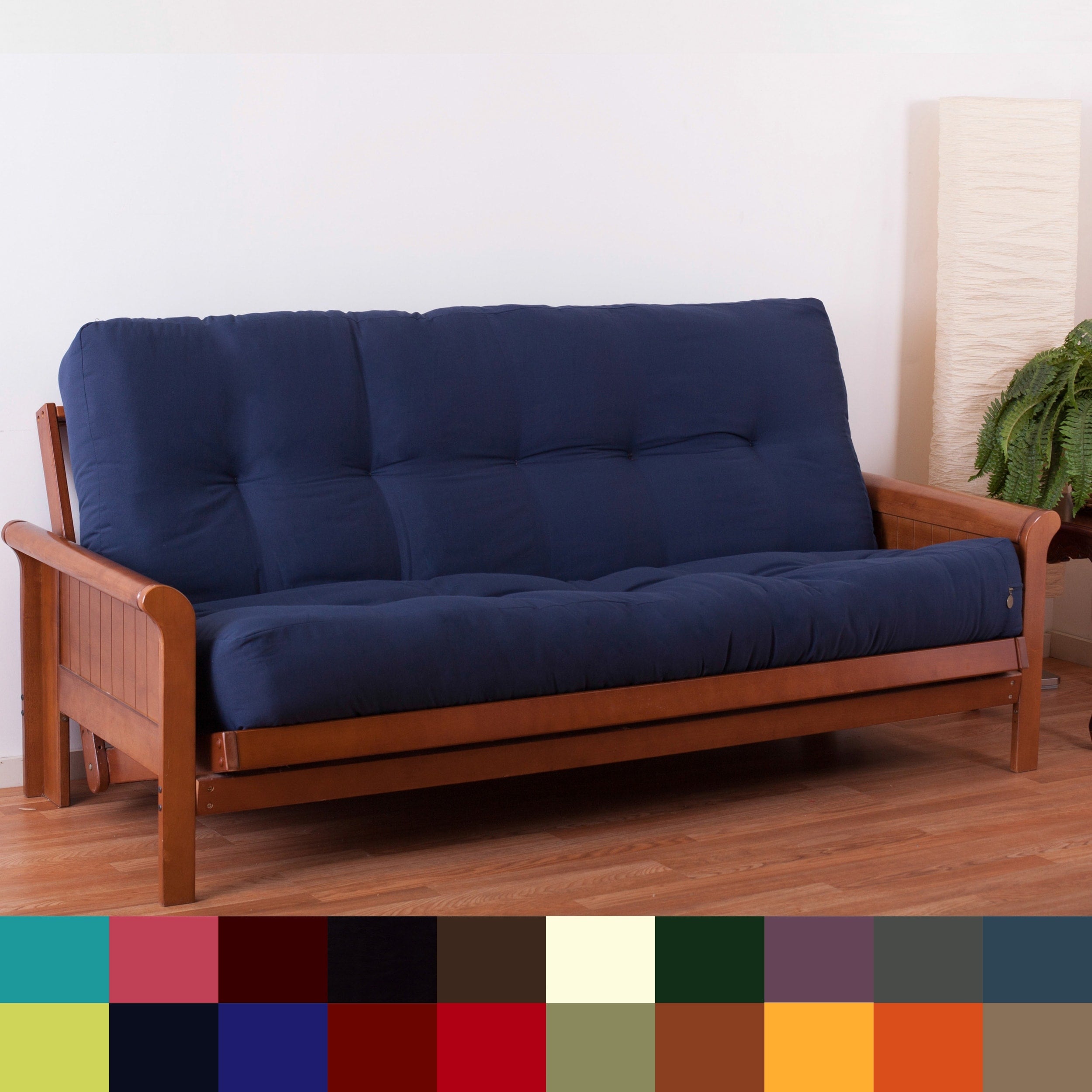 Matelas futon en sergé de 10 pouces d'épaisseur (simple, double ou grand lit)