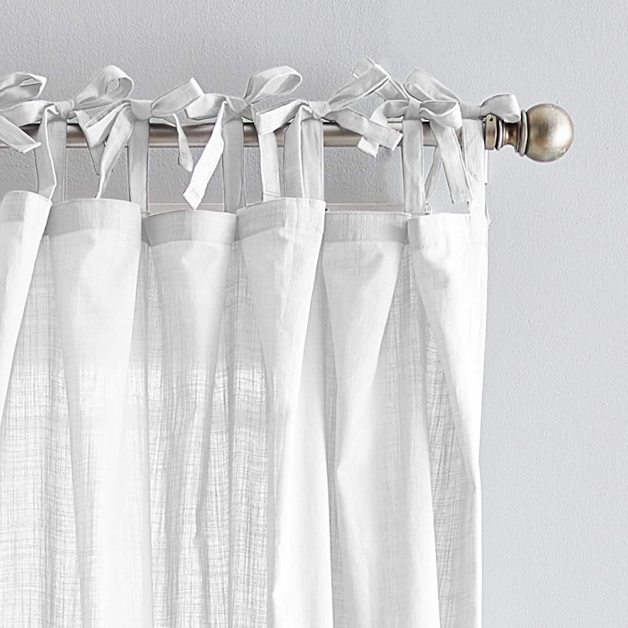 Paire de rideaux transparents à pattes 100 % coton
