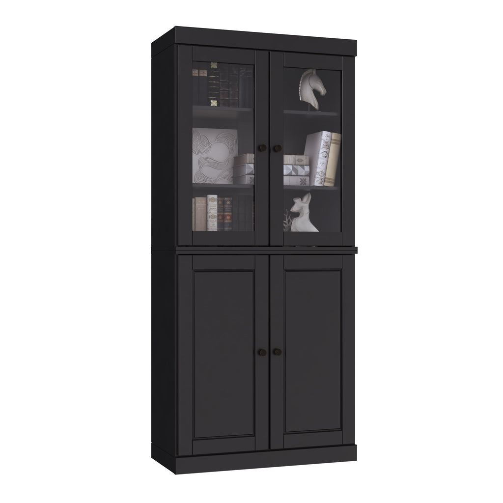 Bibliothèque 100 % bois massif à 6 étagères avec portes en option par Palace Imports