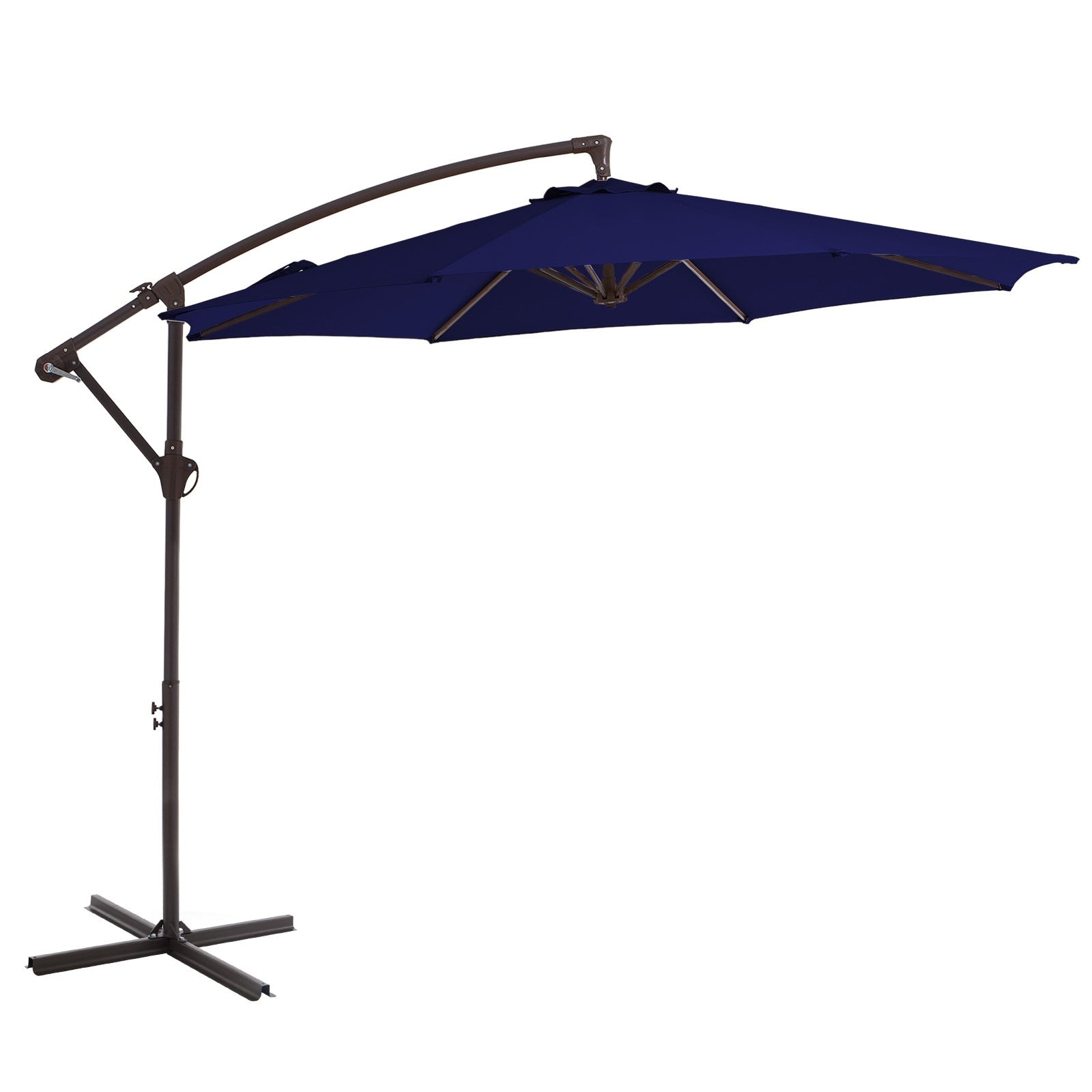 Parasol déporté suspendu à manivelle en acier de 10 pieds