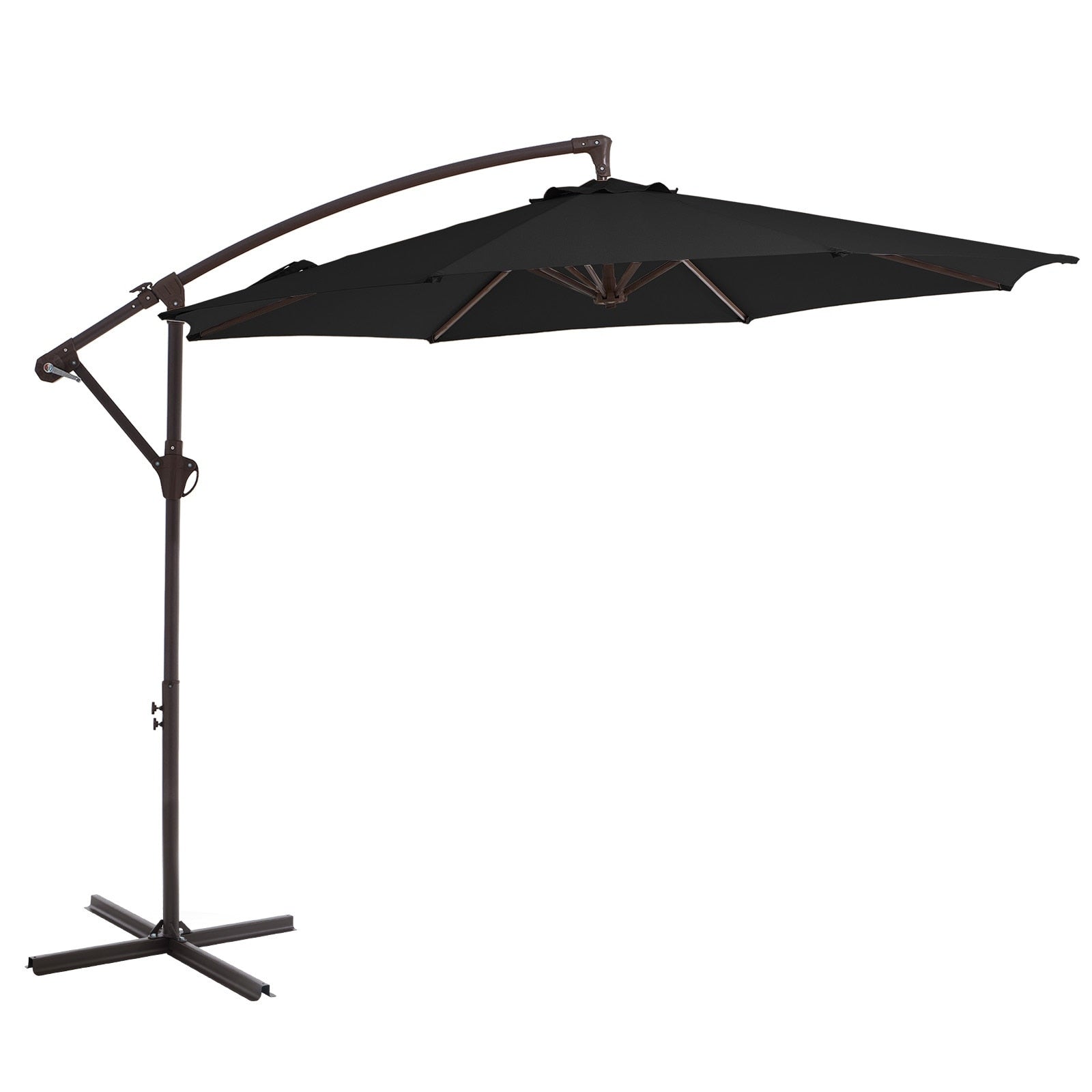 Parasol déporté suspendu à manivelle en acier de 10 pieds