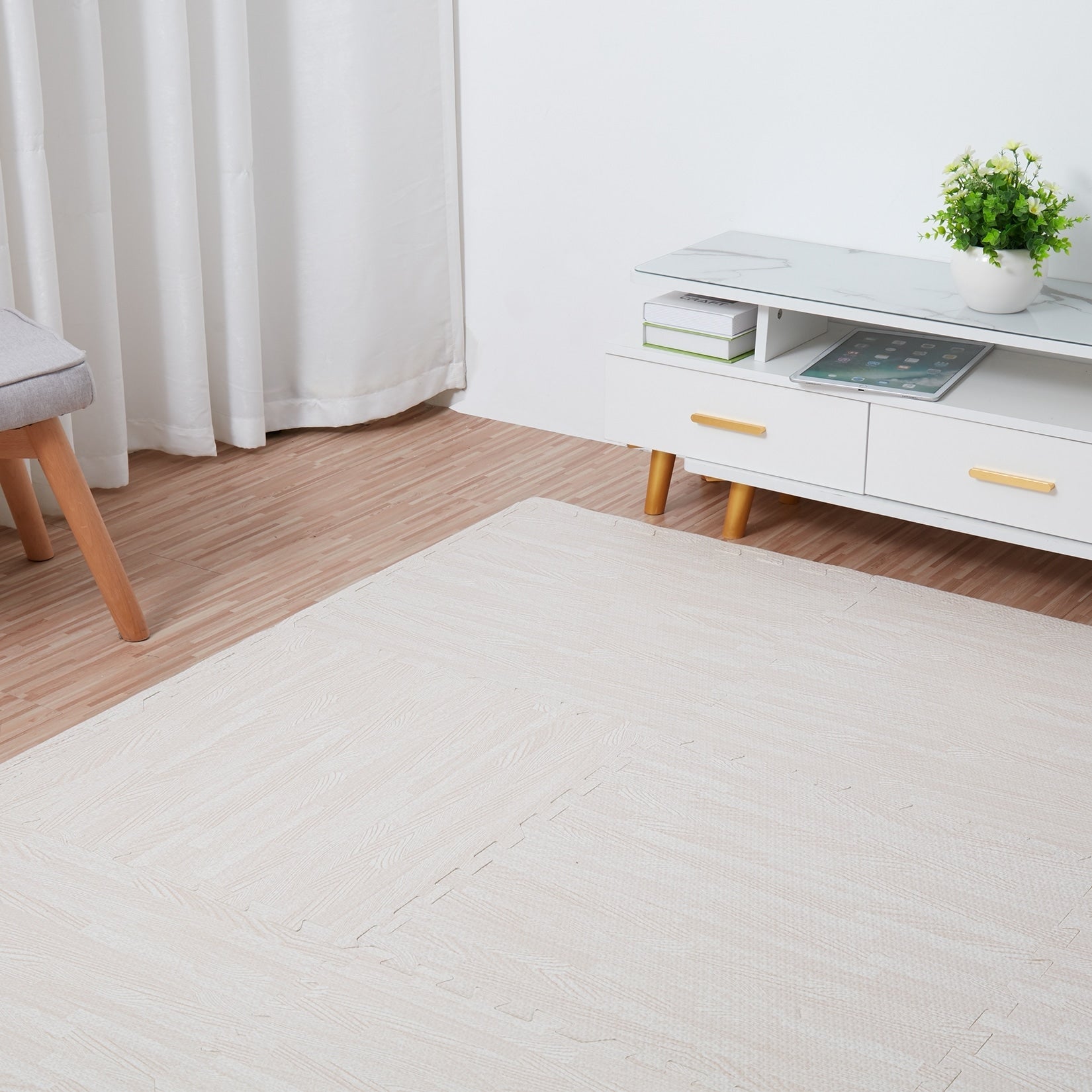 12 dalles de sol en mousse pour salle de sport, 24 x 24, tapis de sol emboîtables, 48 ​​pi²