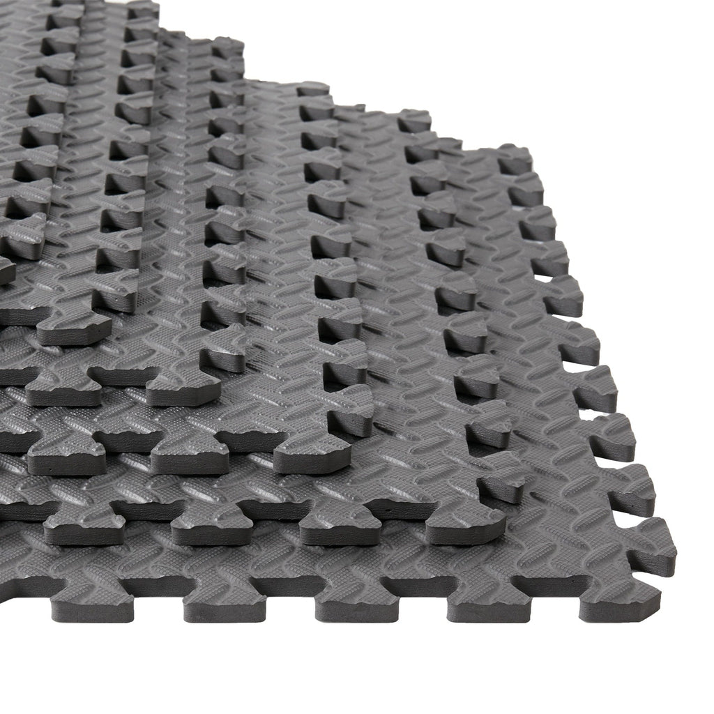 12 dalles de sol en mousse pour salle de sport, 24 x 24, tapis de sol emboîtables, 48 ​​pi²