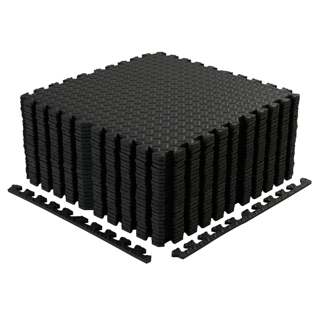 12 dalles de sol en mousse pour salle de sport, 24 x 24, tapis de sol emboîtables, 48 ​​pi²