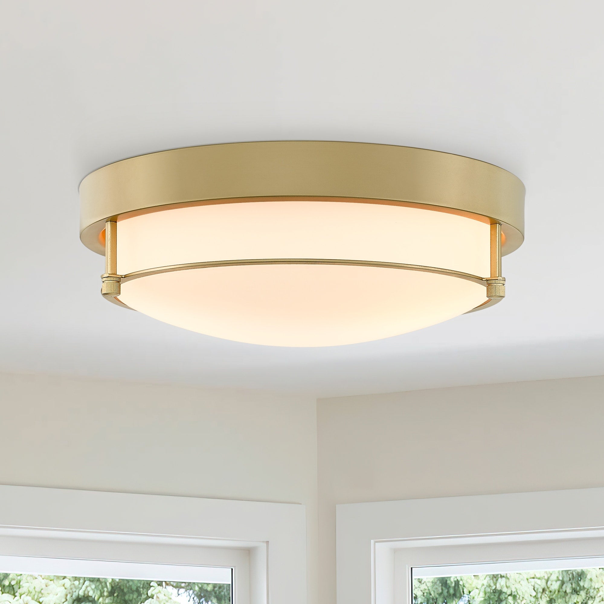 Plafonnier moderne à 2 lumières et 12 pouces