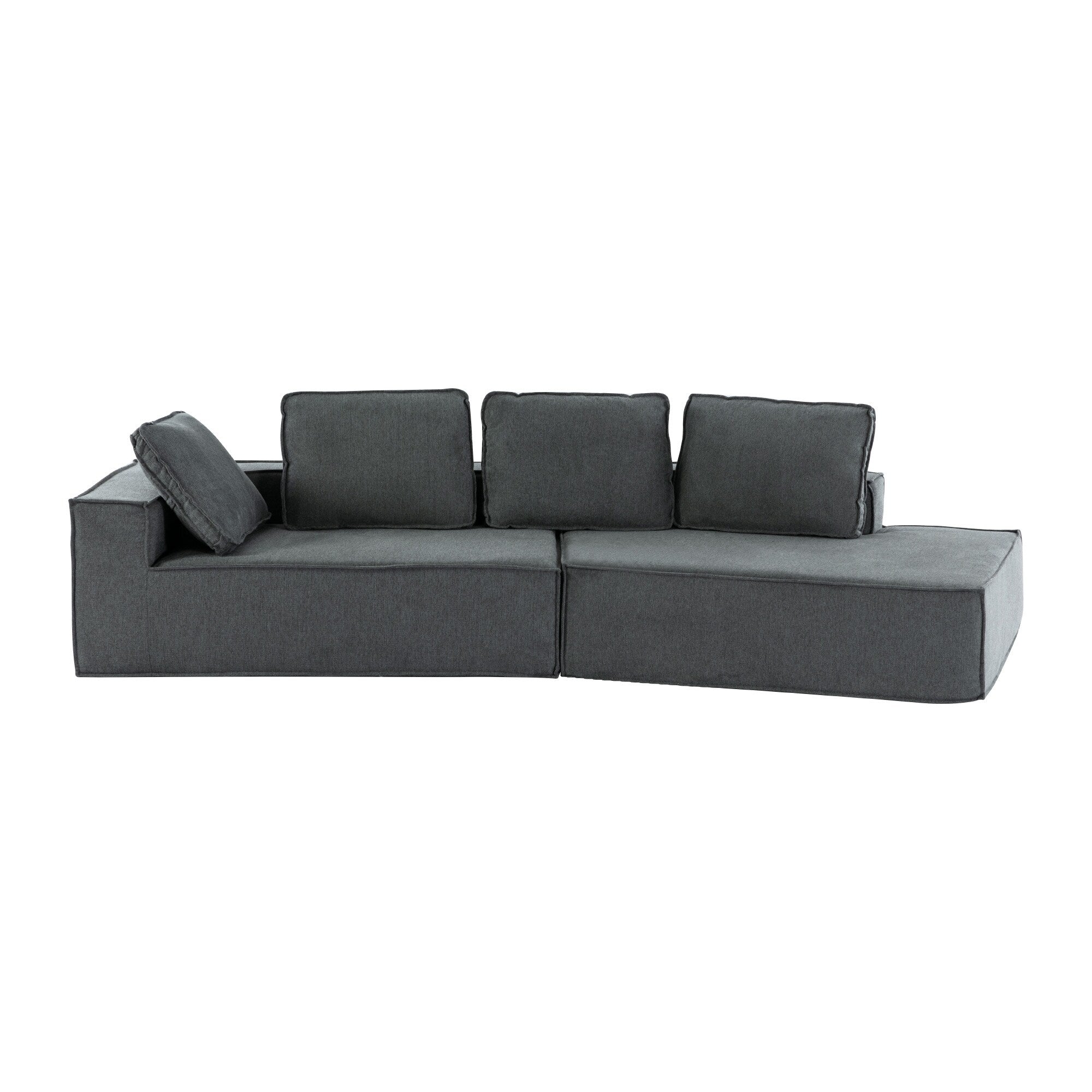 Canapé-lit d'intérieur moderne et élégant, 125 cm, aux lignes épurées, pour le salon, beige