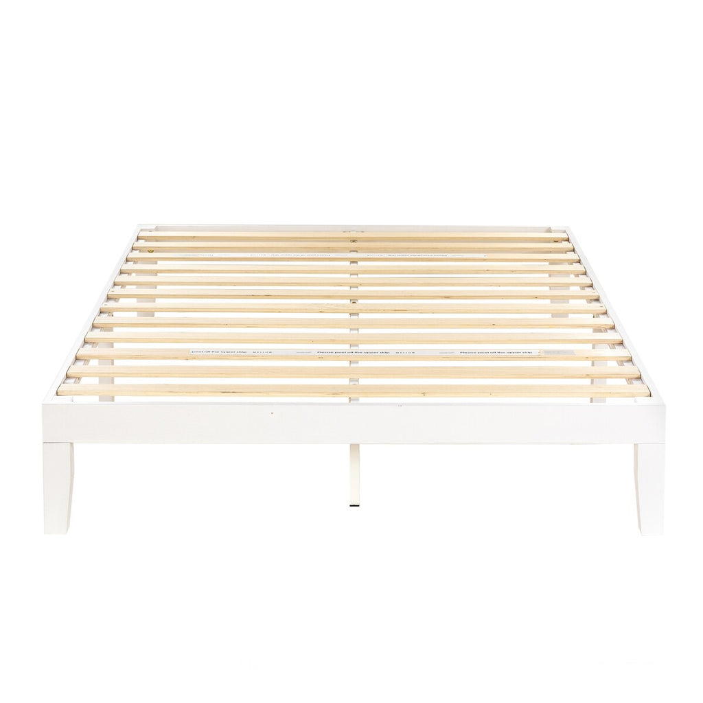 Cadre de lit plateforme classique en bois massif 12