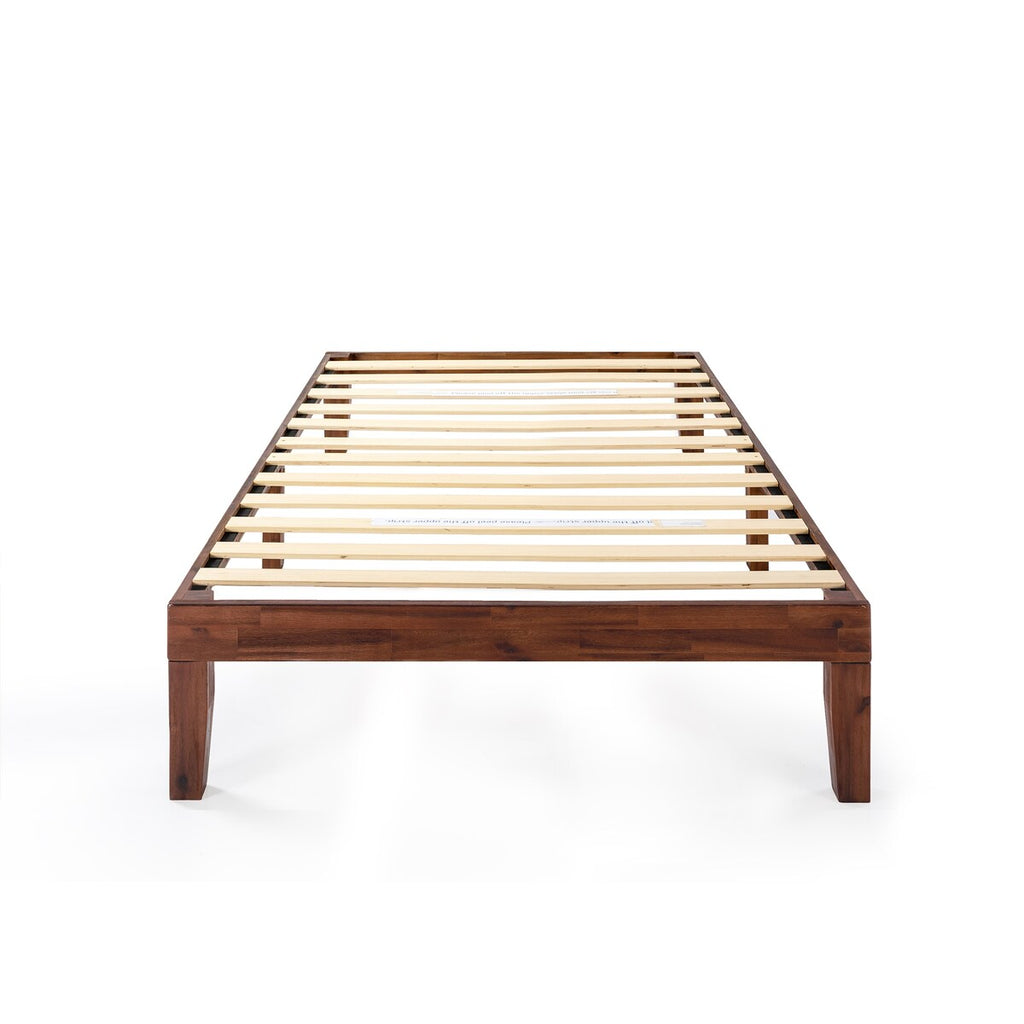 Cadre de lit plateforme classique en bois massif 12