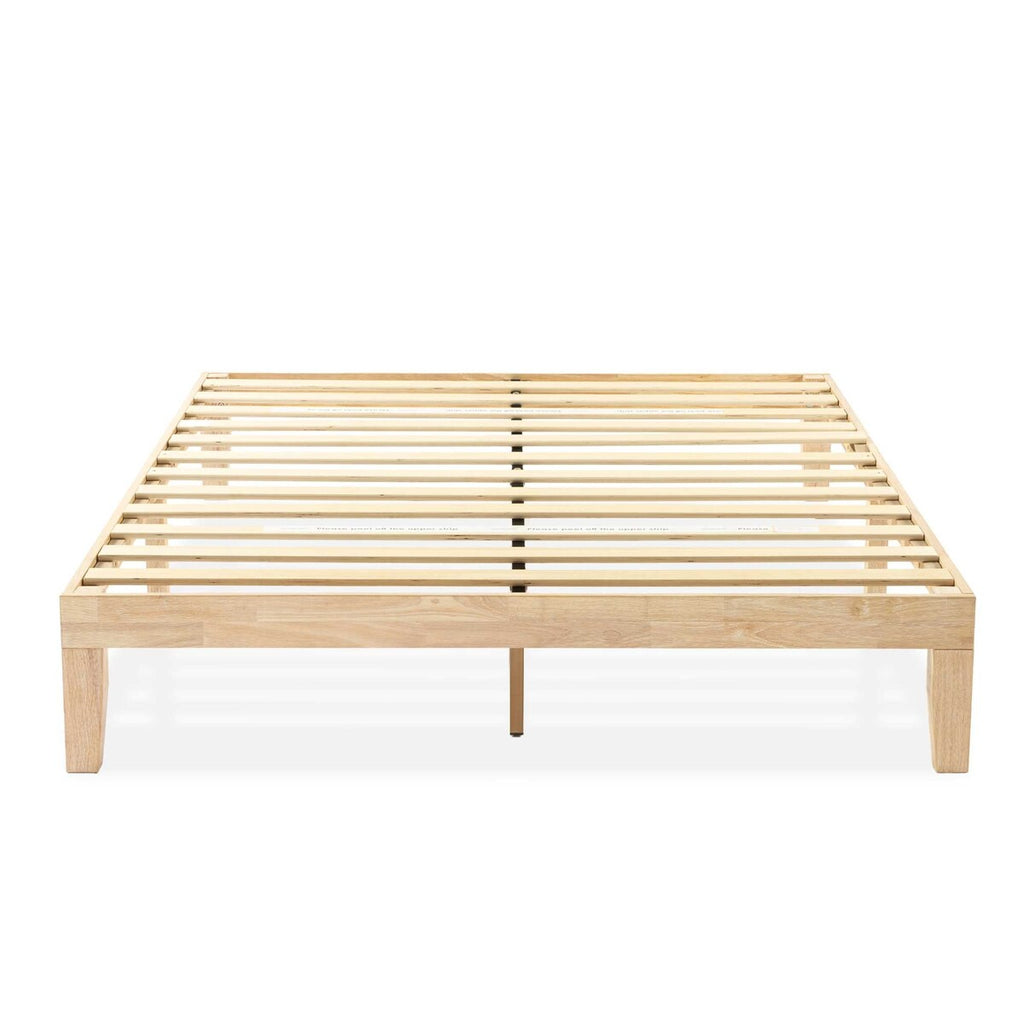 Cadre de lit plateforme classique en bois massif 12