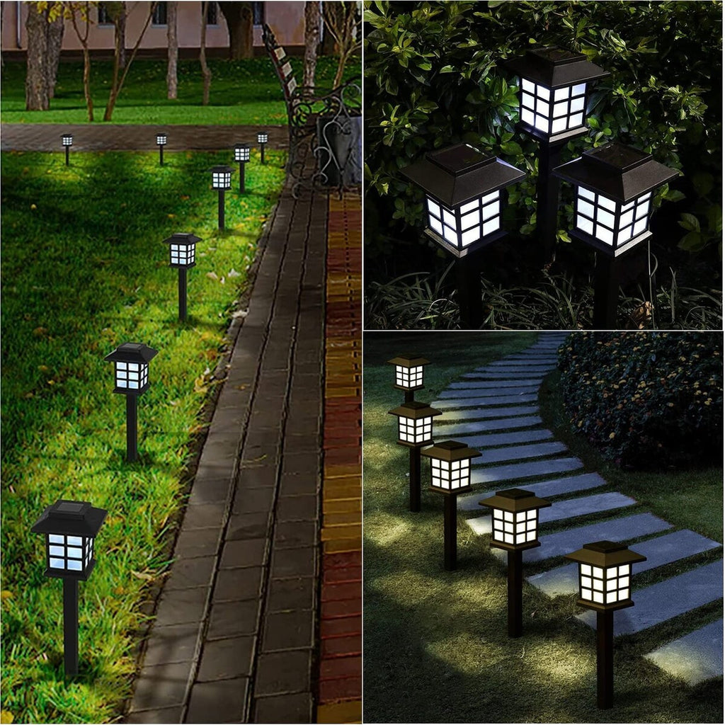 Lot de 12 lampes solaires d'extérieur étanches pour jardin, paysage et terrasse