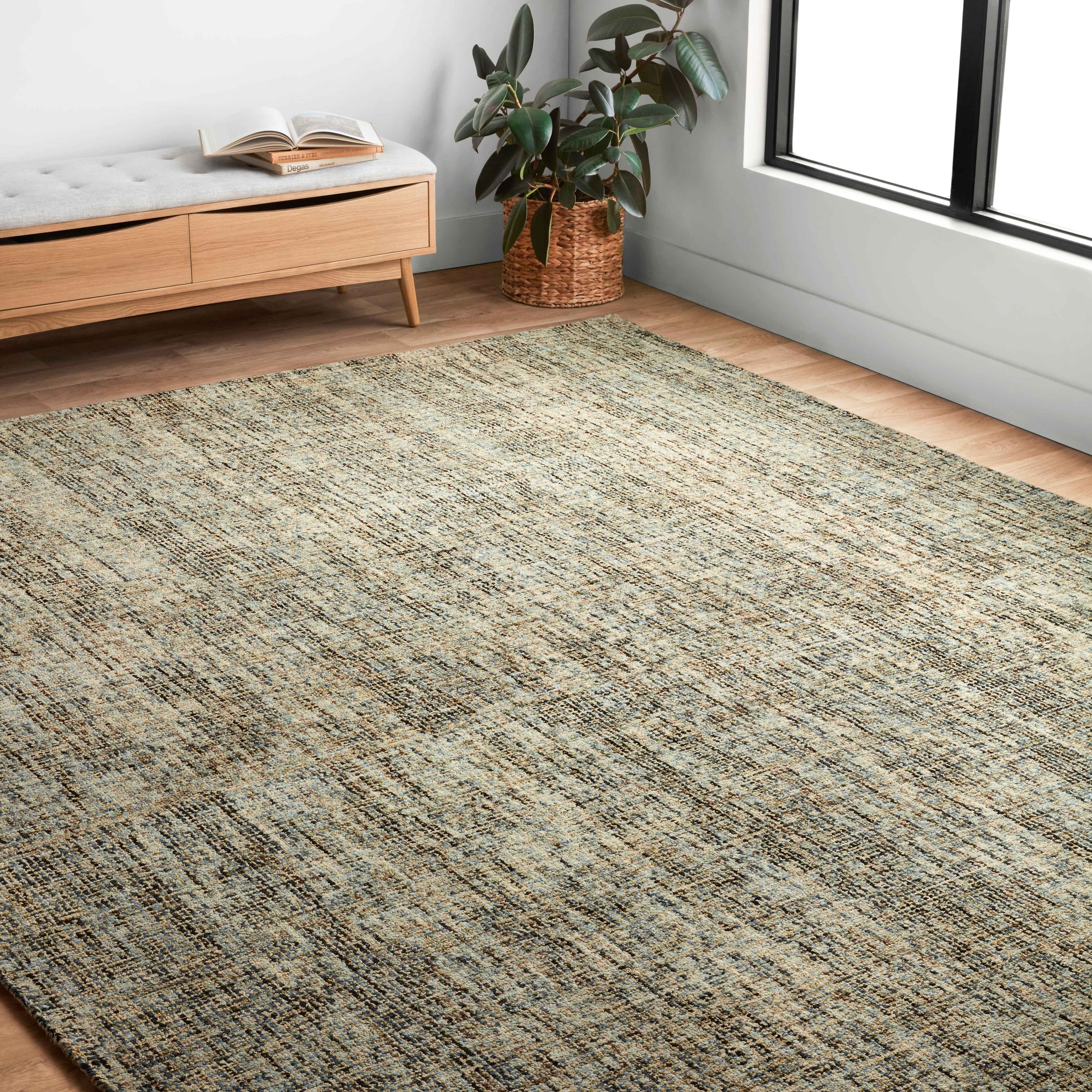 Tapis abstrait moderne touffeté à la main en grès Alexander Home