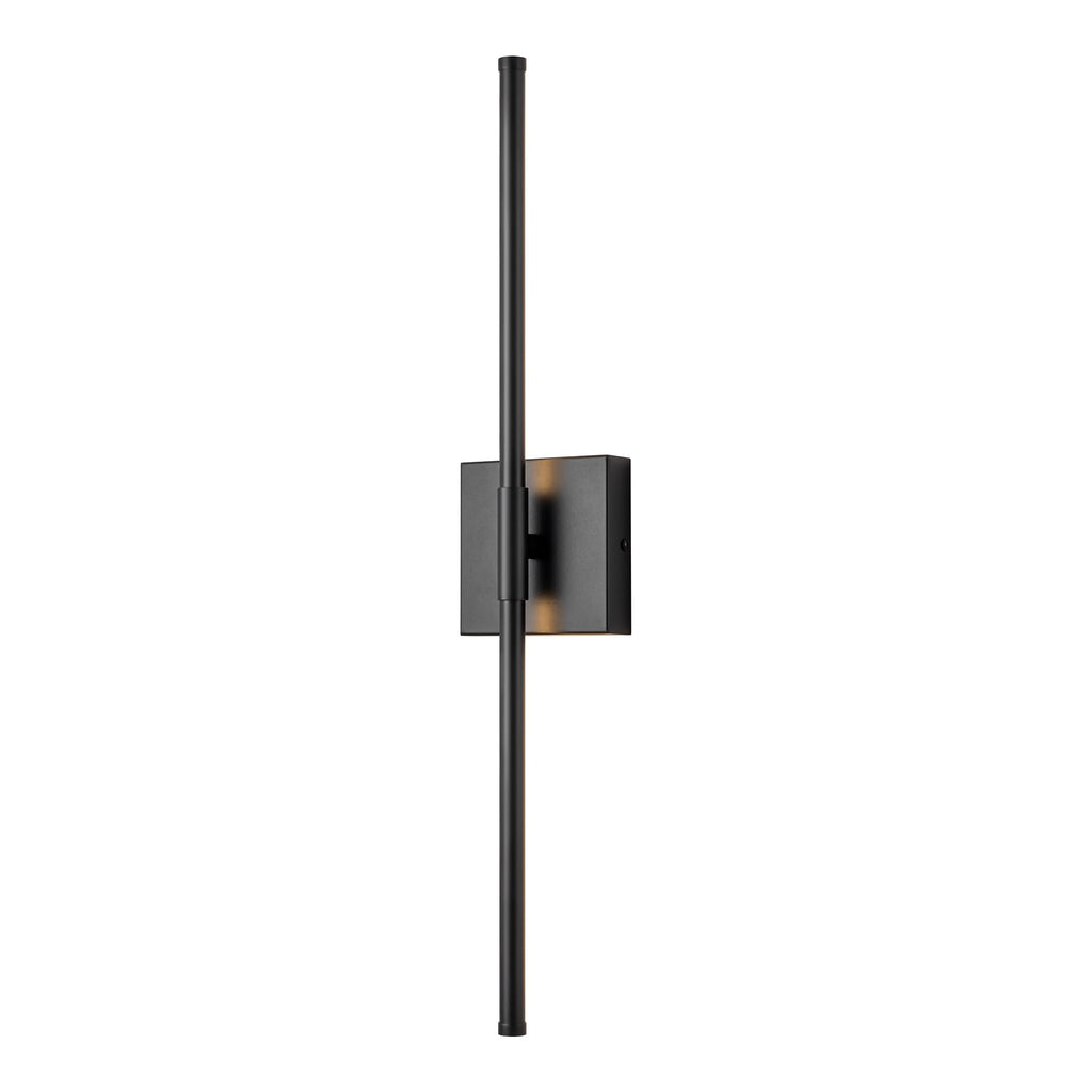 Applique murale linéaire moderne à 1 ampoule, noire, dorée et nickel, à LED, à intensité variable, pour salle de bain