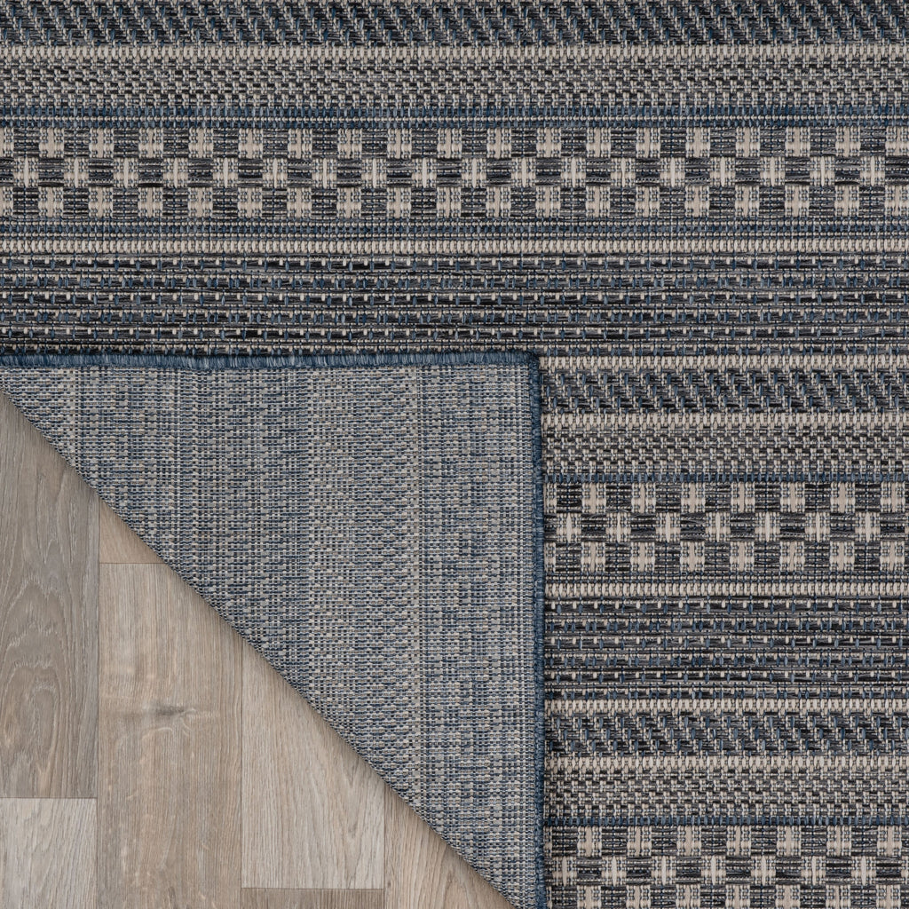 Tapis d'intérieur/extérieur à rayures géométriques bohèmes World Rug Gallery