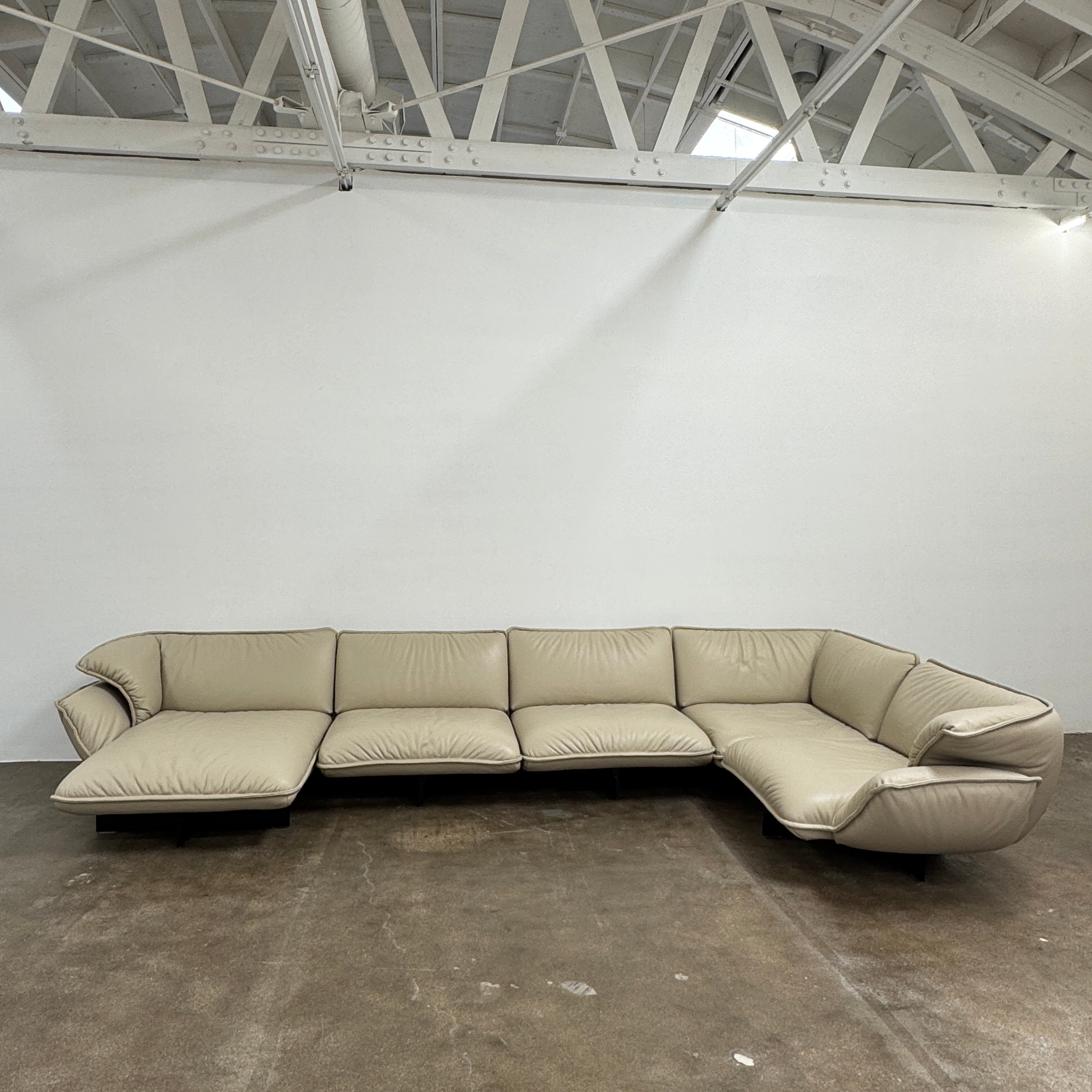 Canapé d'angle en cuir Cassina Superbeam 5 pièces