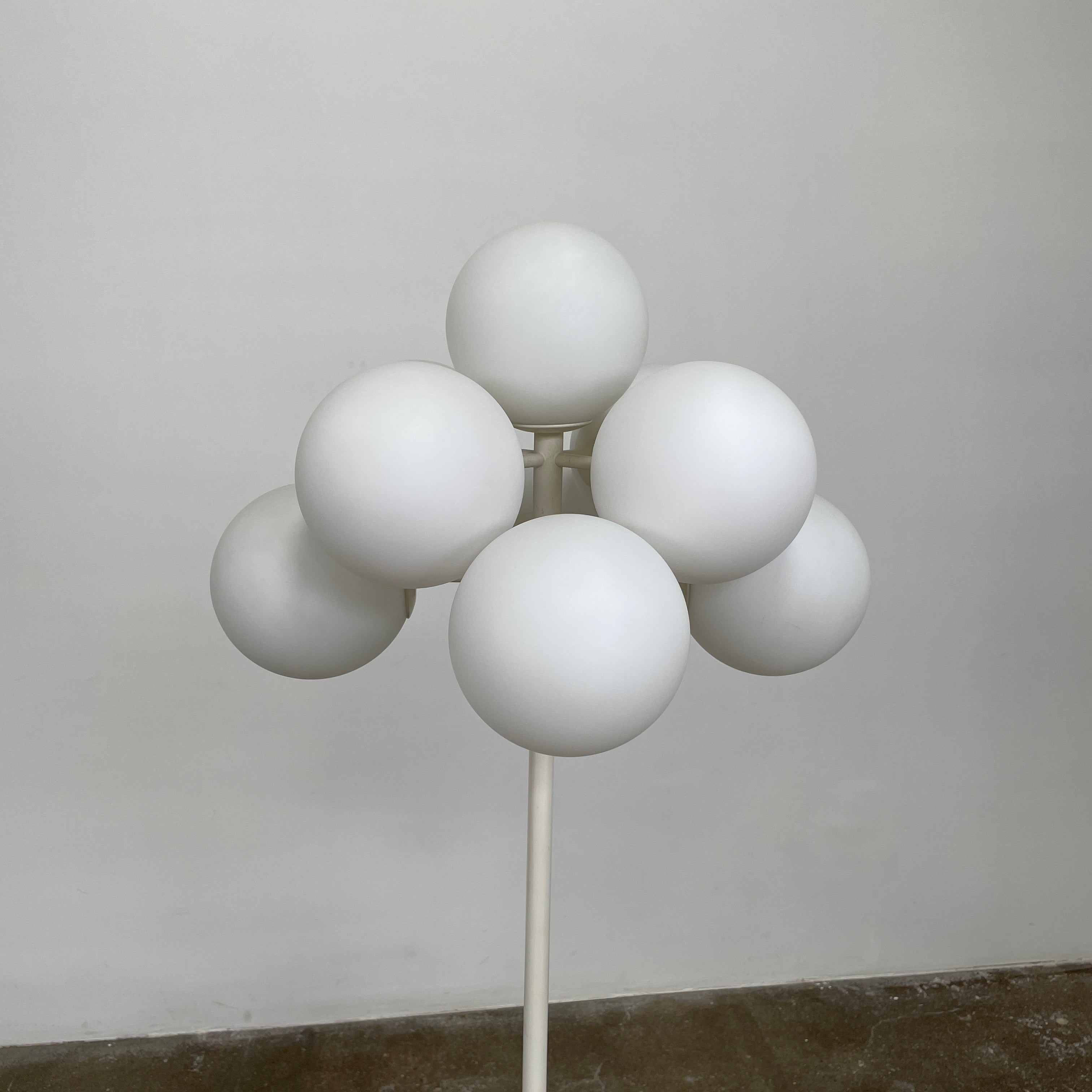 Lampadaire blanc vintage Lightolier