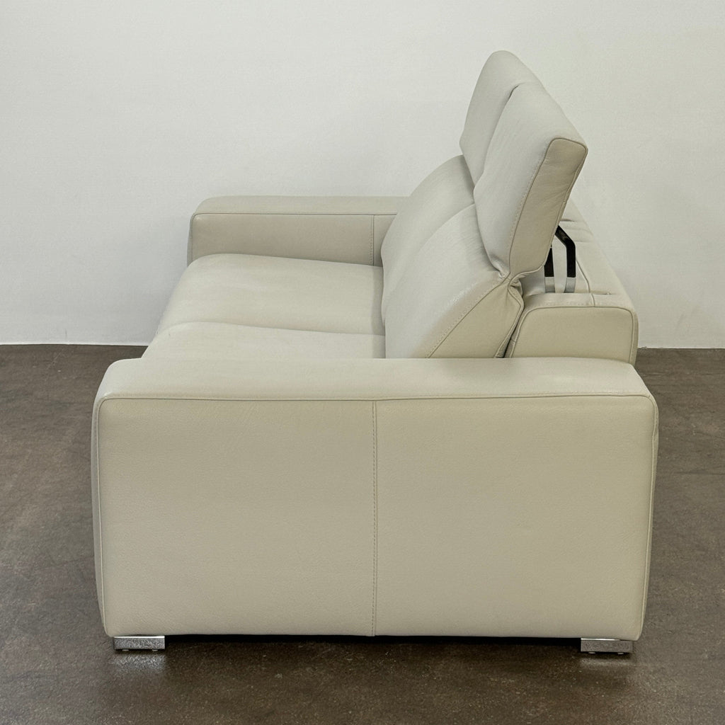 Canapé en cuir Roche Bobois avec appui-tête mobile