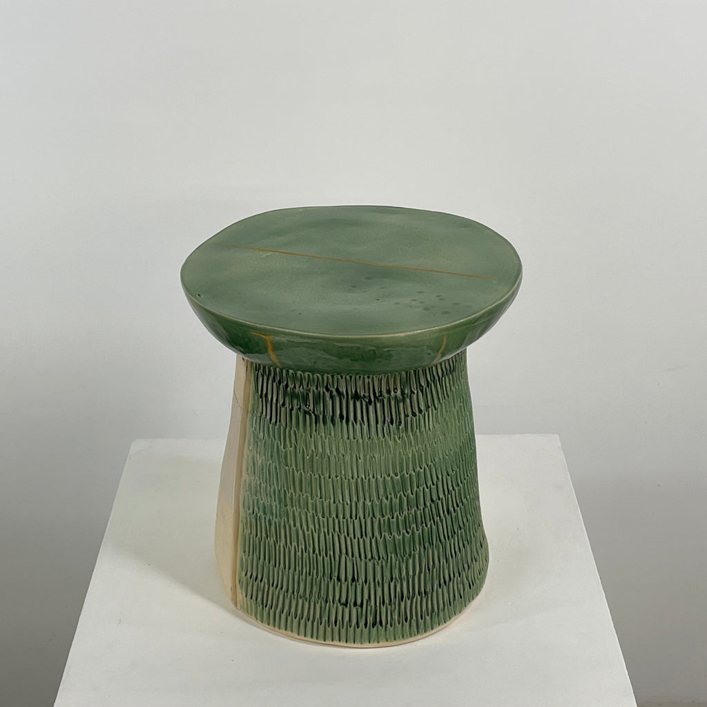 Table d'appoint en céramique Allyn Davis, céladon