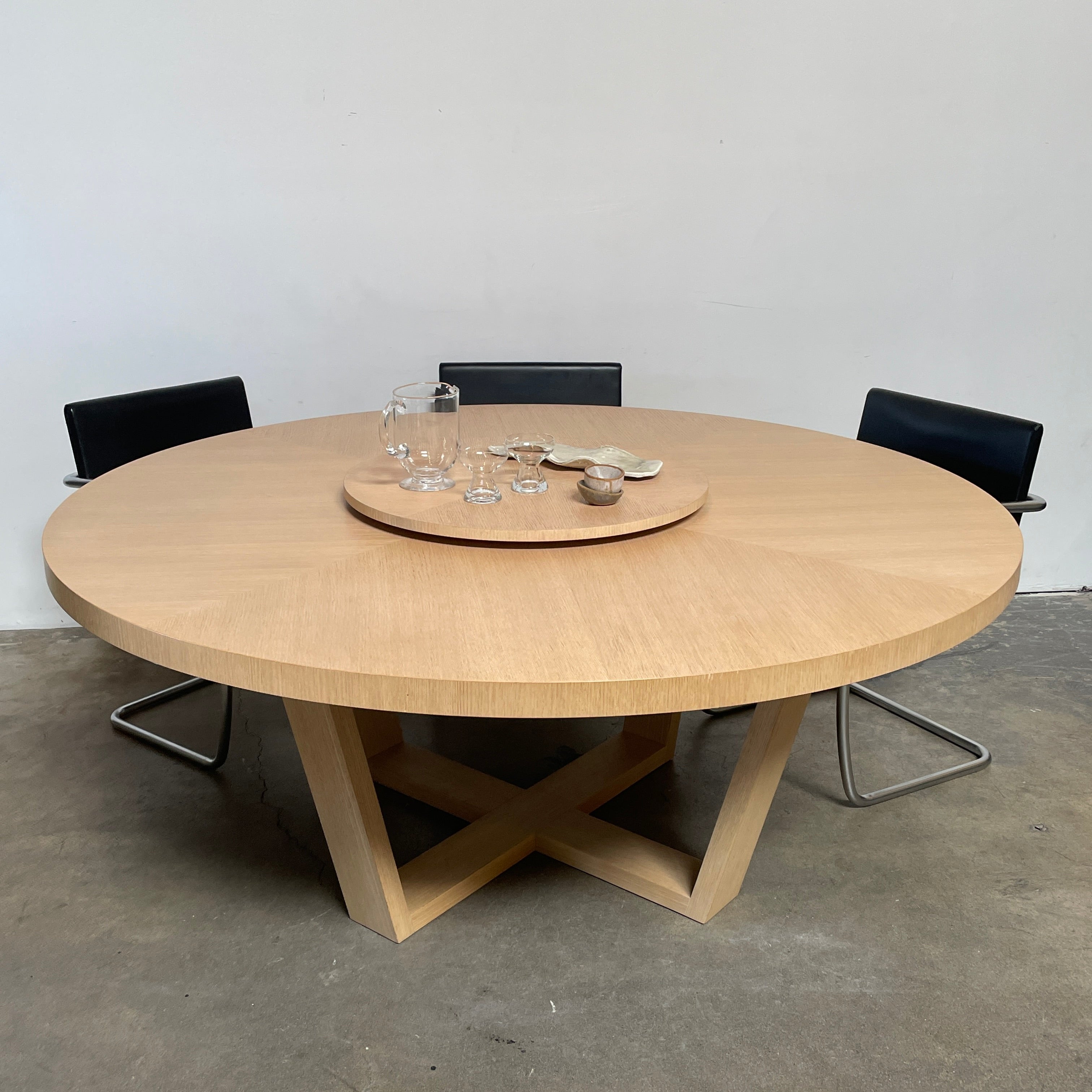 Table à manger Maxalto Xilos avec plateau rotatif