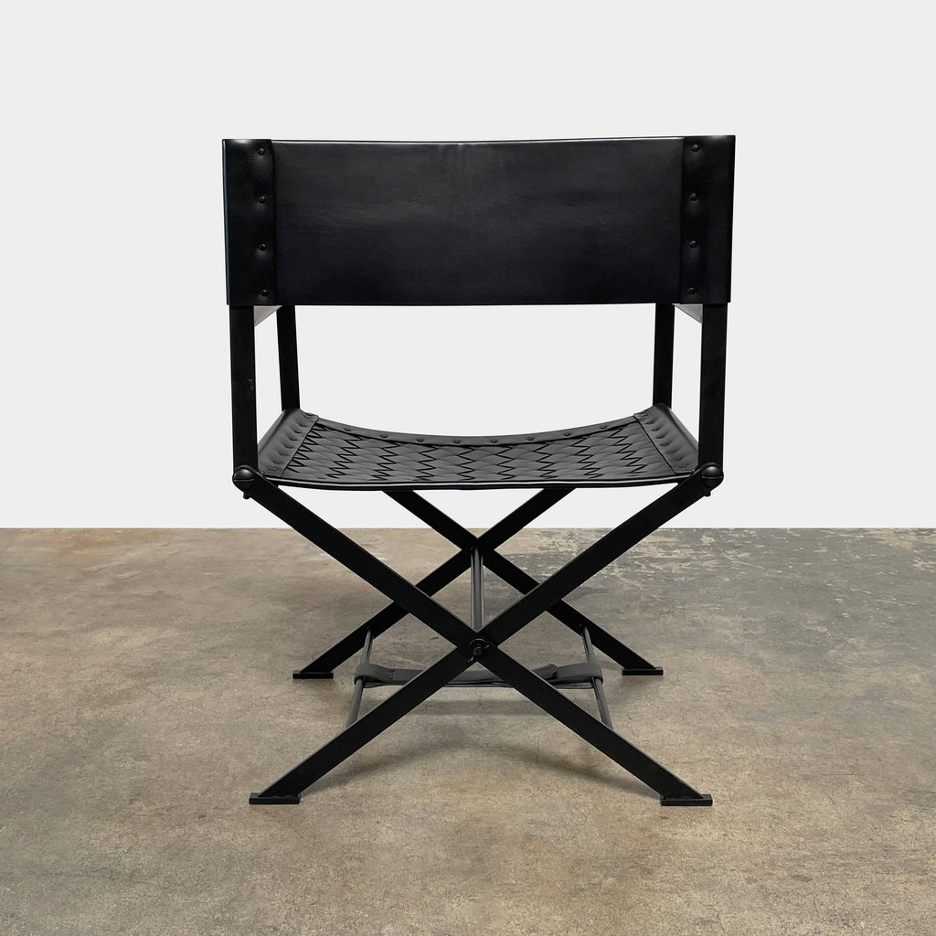 Fauteuil de réalisateur en cuir Nero de Bottega Veneta