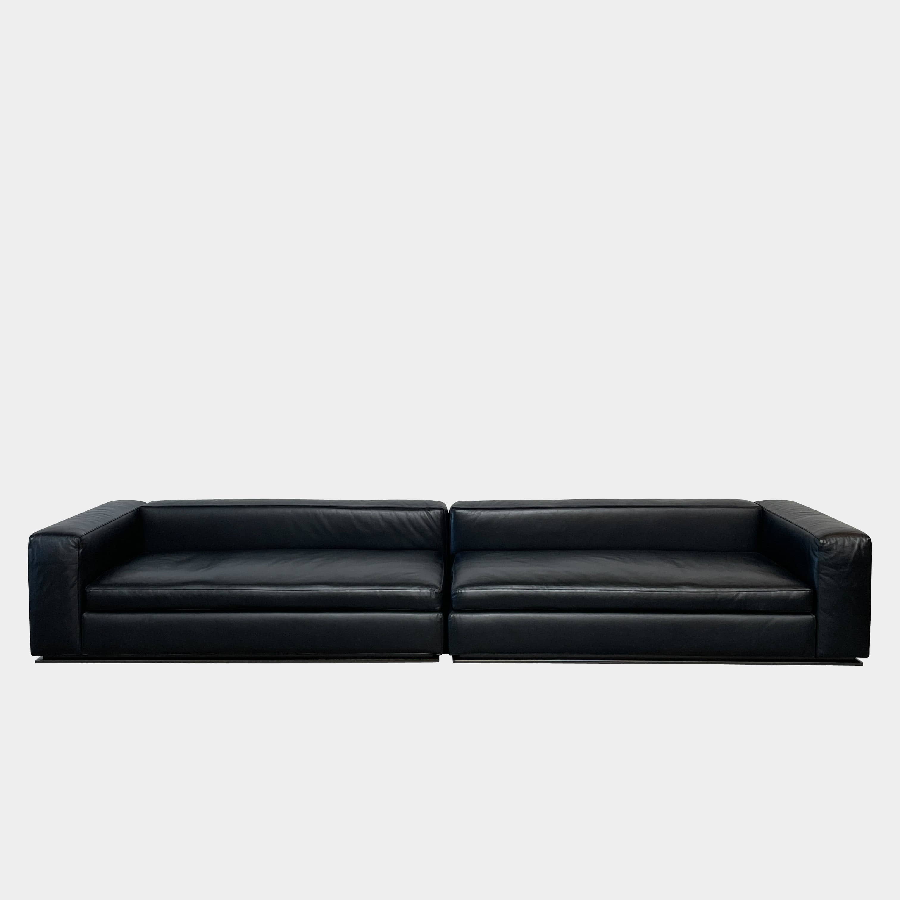 Canapé en cuir noir Minotti Hamilton