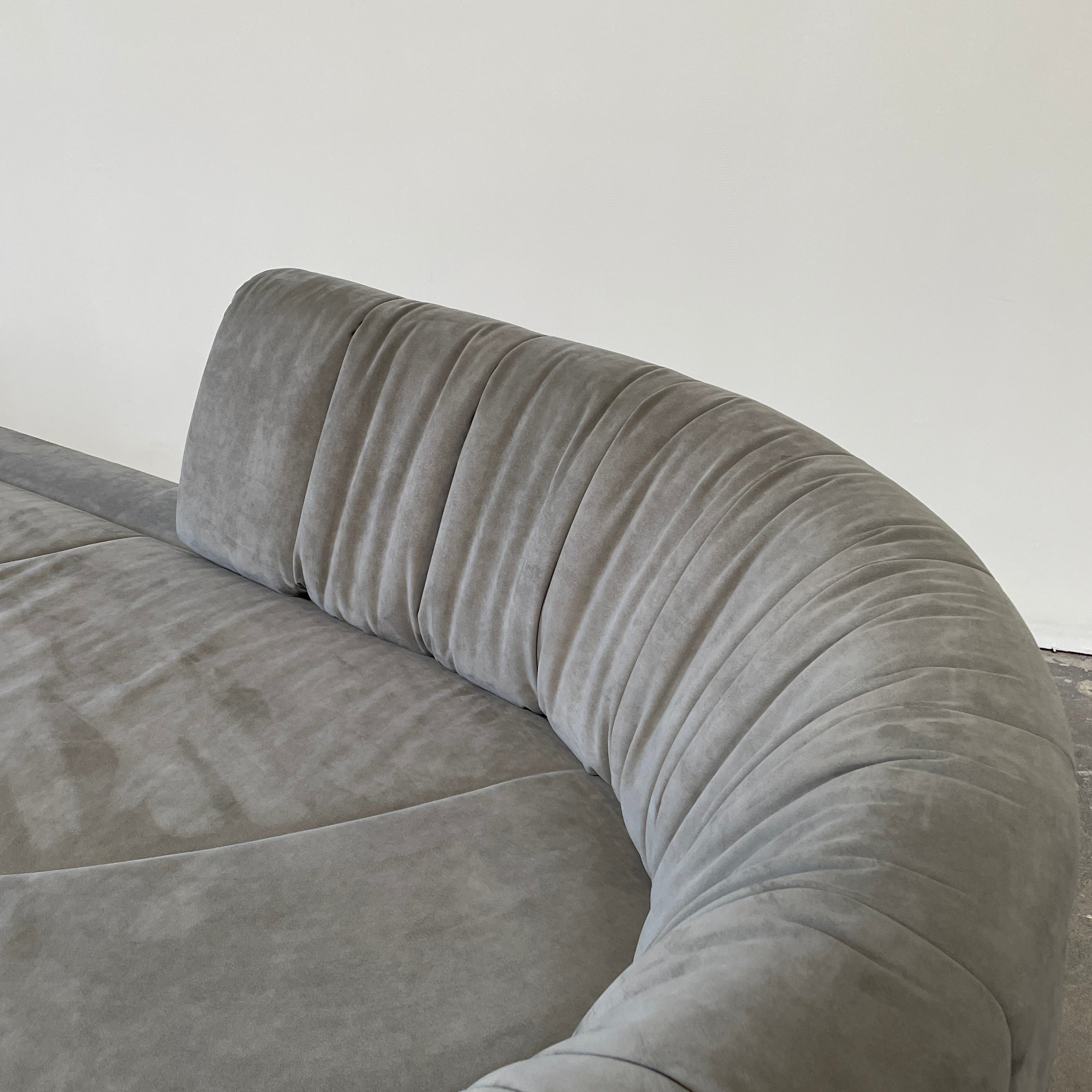 Canapé River DS-1064 De Sede en cuir nubuck gris