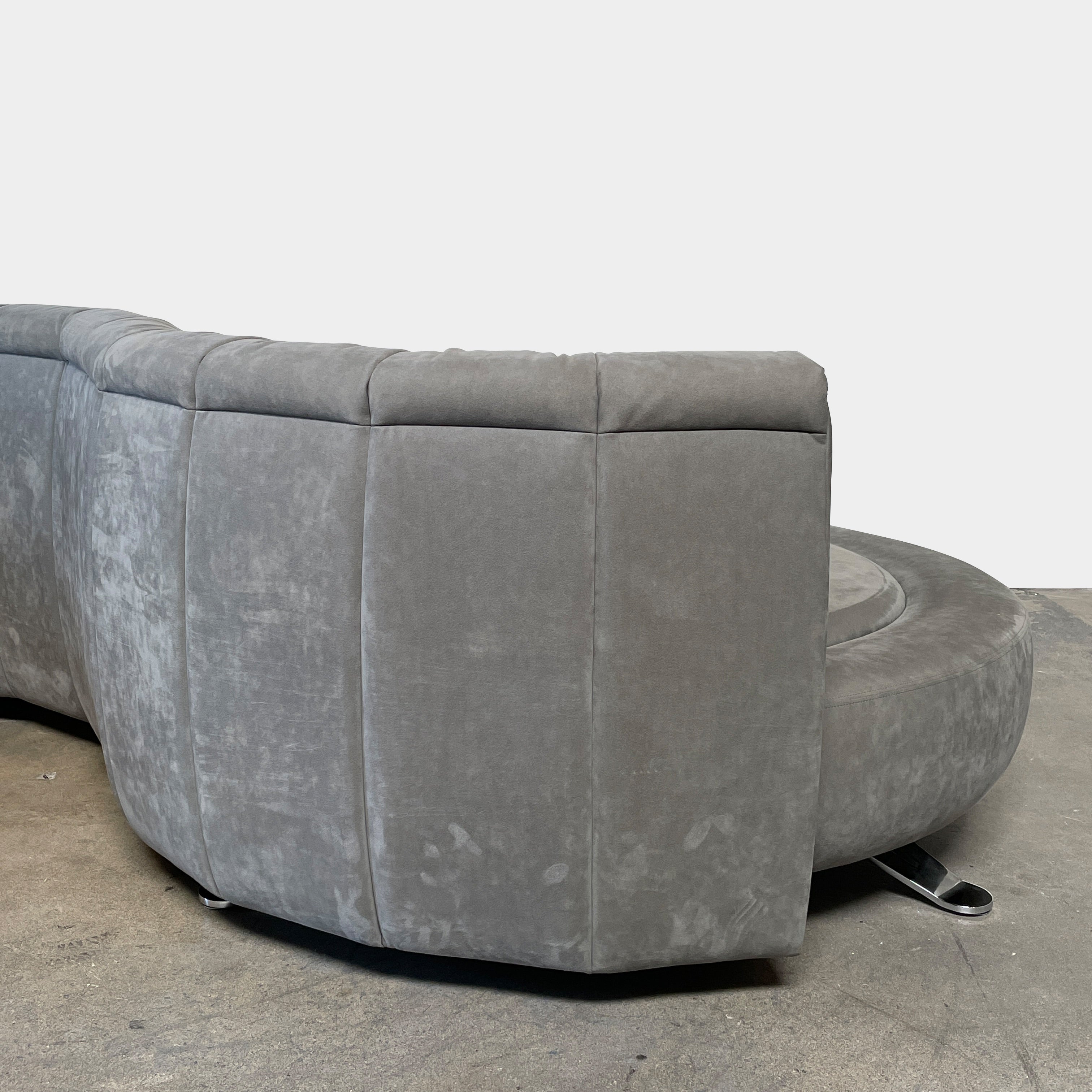 Canapé River DS-1064 De Sede en cuir nubuck gris