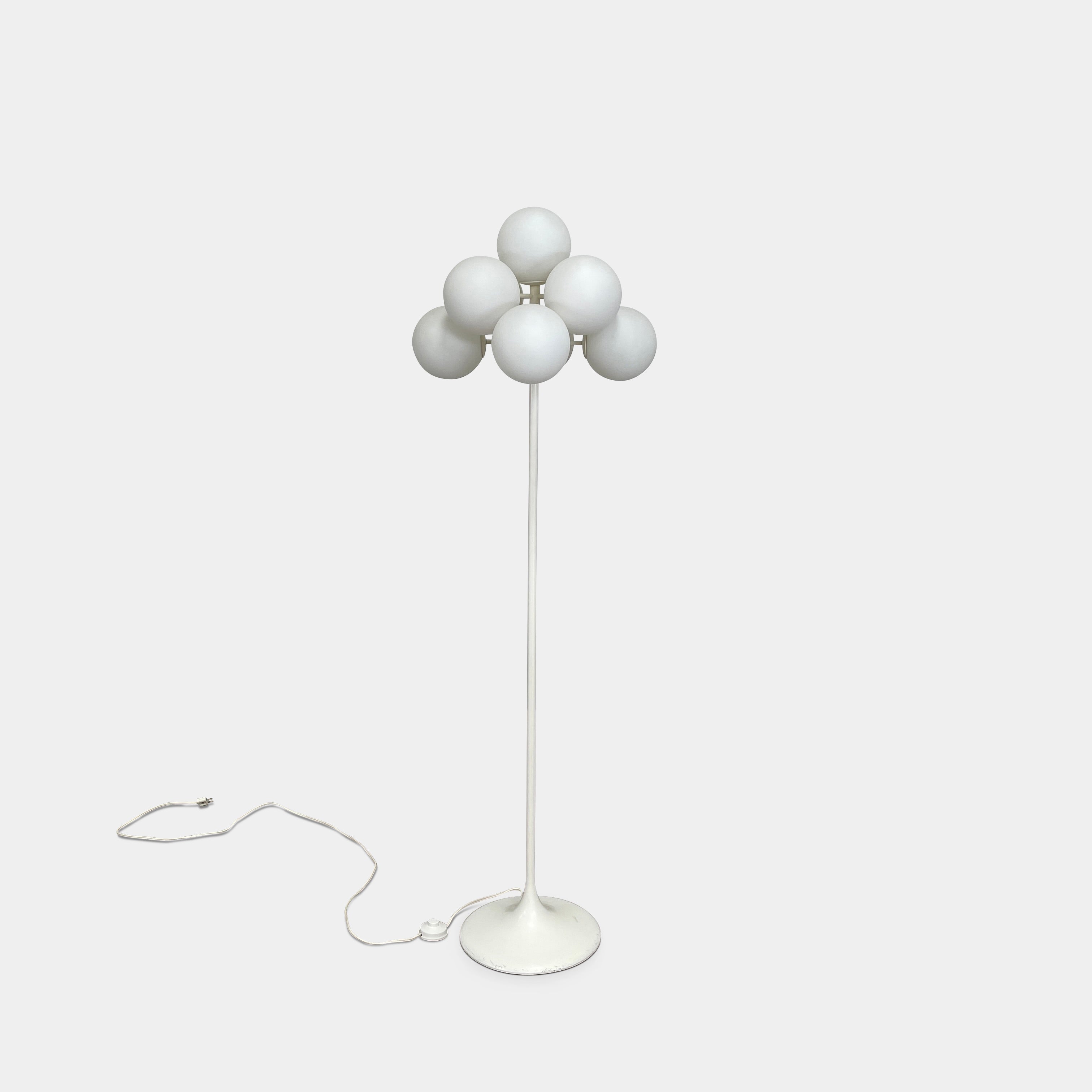 Lampadaire blanc vintage Lightolier