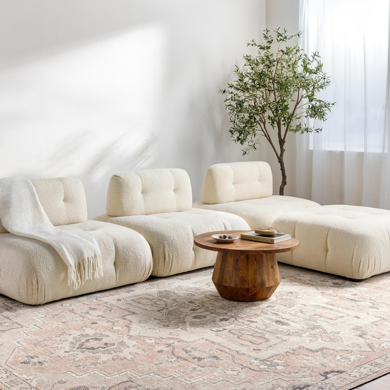 Tapis médaillon traditionnel revisité par Livabliss Elle