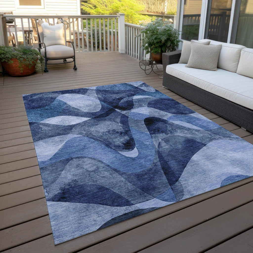 Tapis Chantille moderne lavable en machine pour intérieur/extérieur