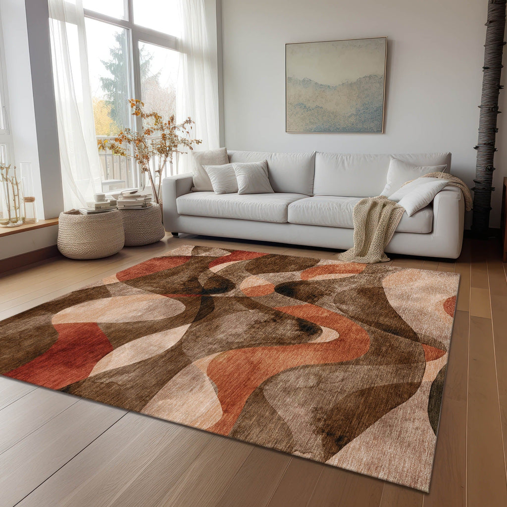 Tapis Chantille moderne lavable en machine pour intérieur/extérieur