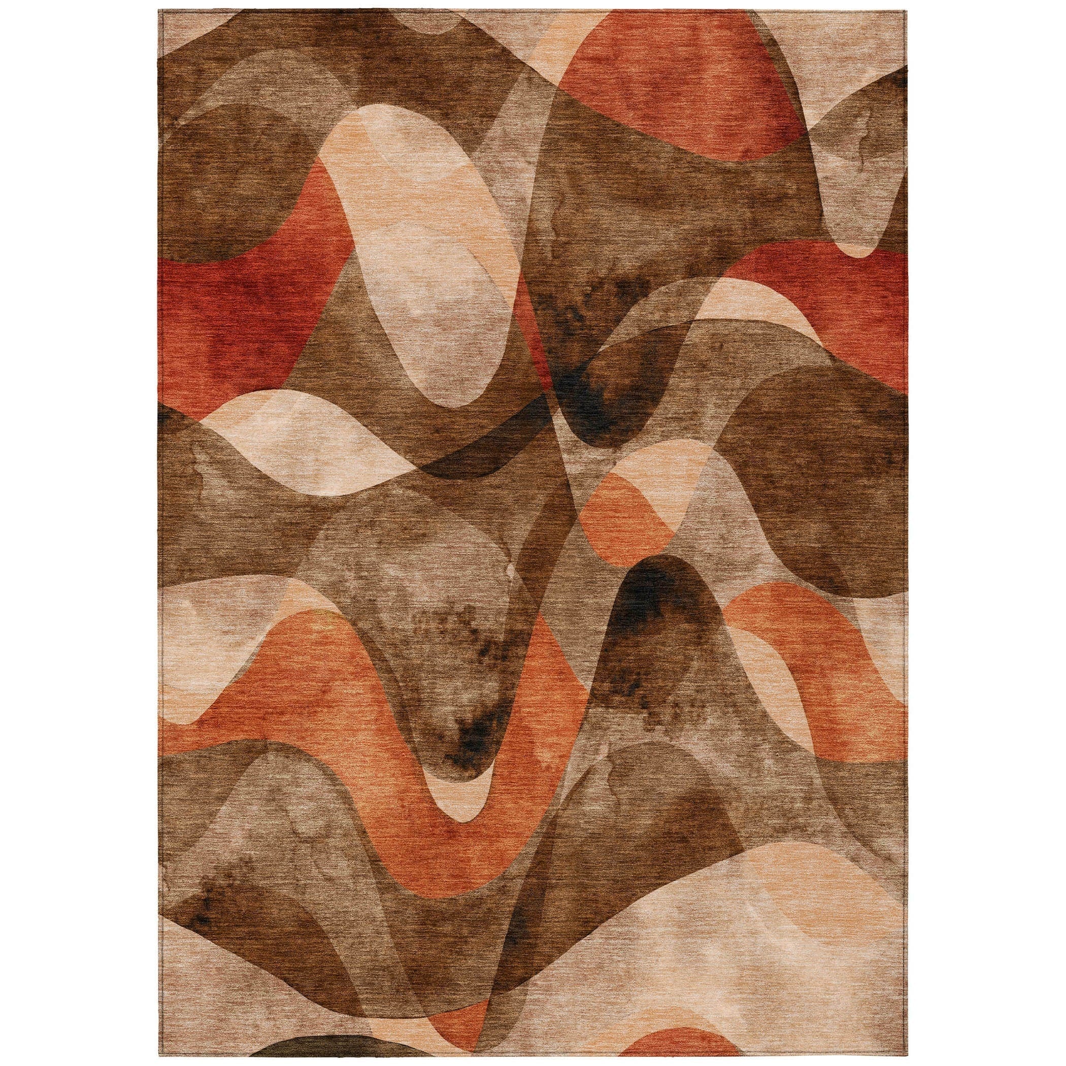 Tapis Chantille moderne lavable en machine pour intérieur/extérieur